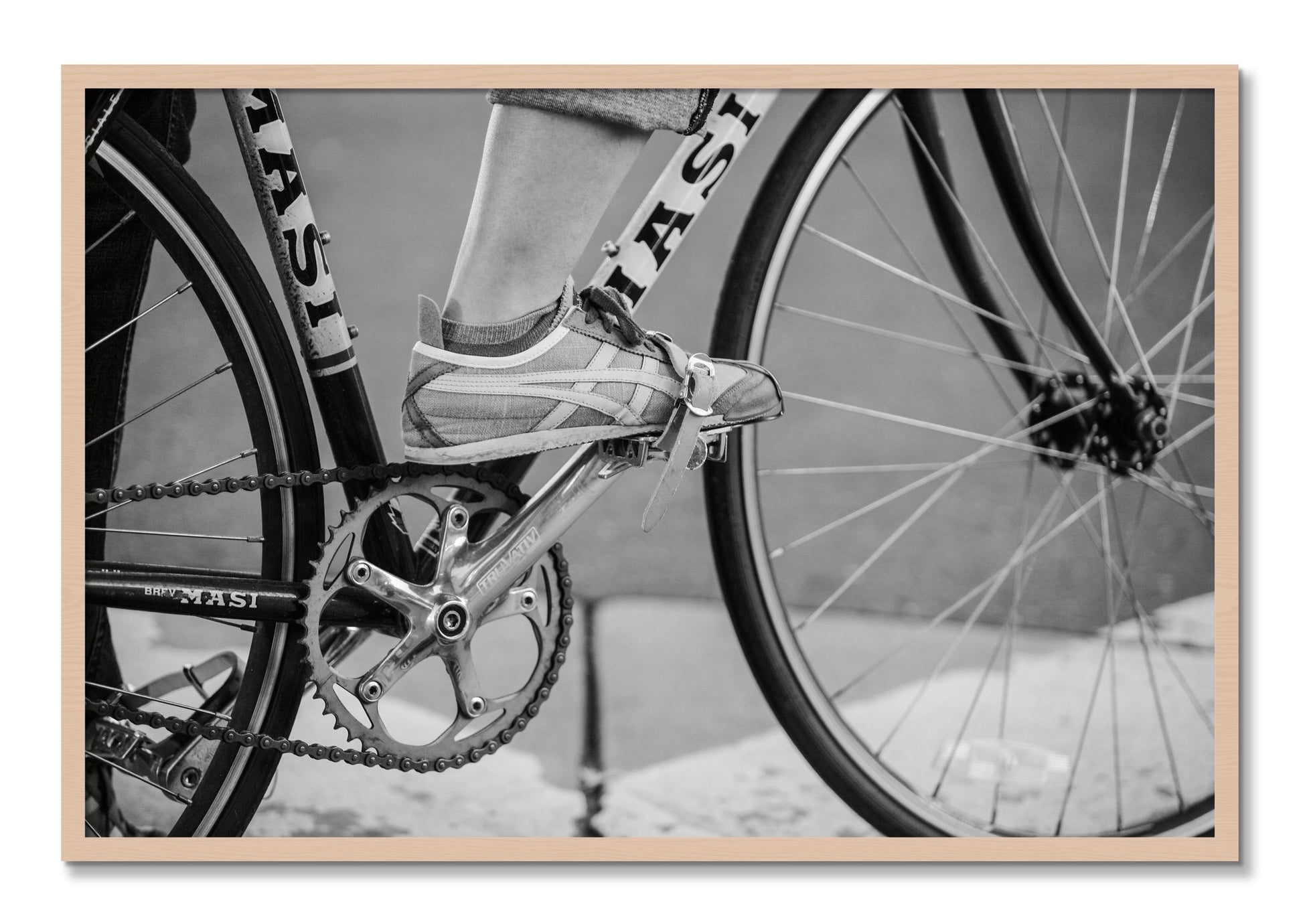 Framed photograph of Ride by Dylan Ozanich, Maple frame, Full Bleed