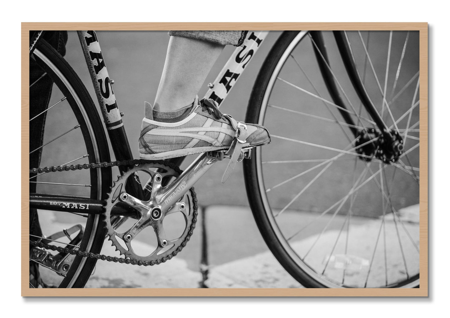 Framed photograph of Ride by Dylan Ozanich, Oak frame, Full Bleed