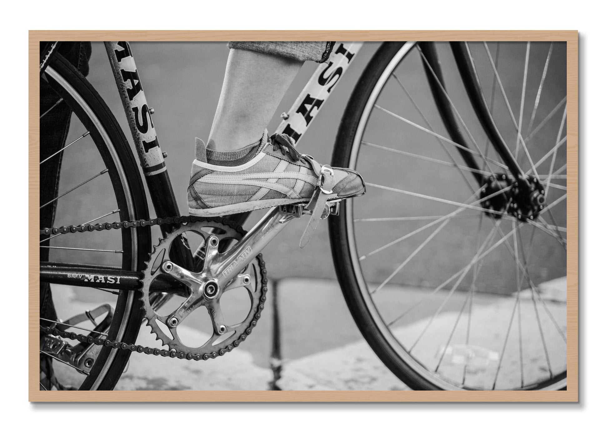 Framed photograph of Ride by Dylan Ozanich, Oak frame, Full Bleed