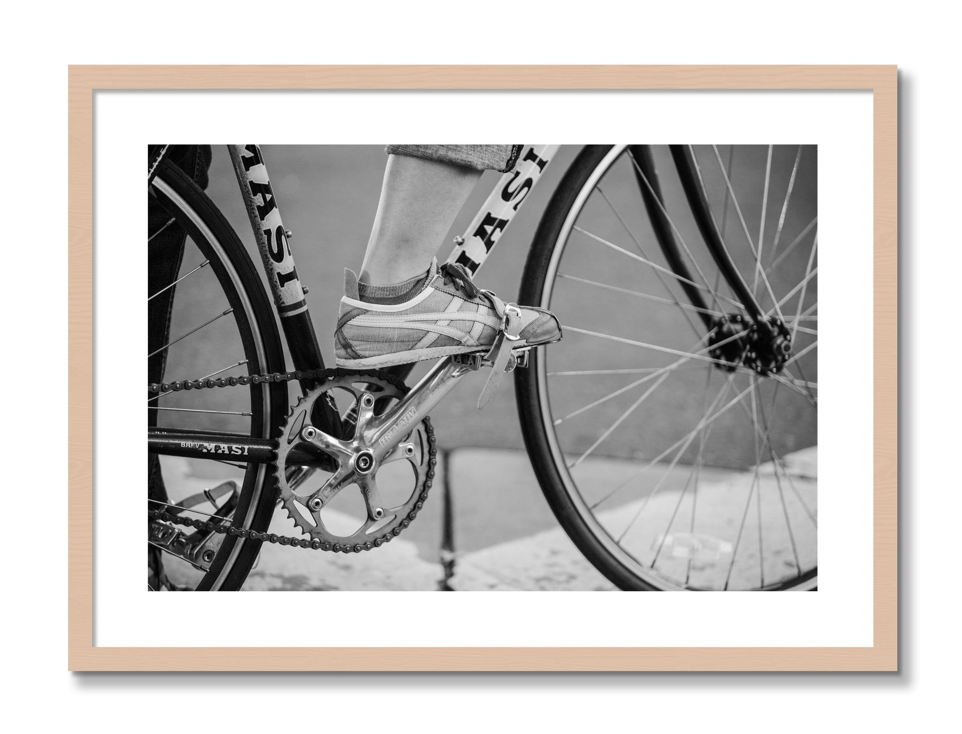 Framed photograph of Ride by Dylan Ozanich, Maple frame, Borders
