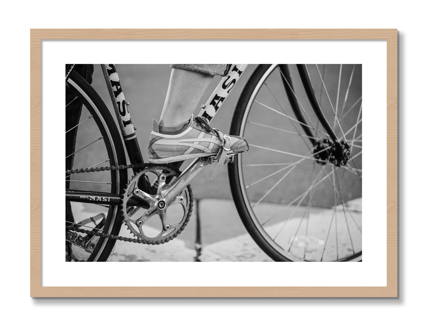 Framed photograph of Ride by Dylan Ozanich, Oak frame, Borders