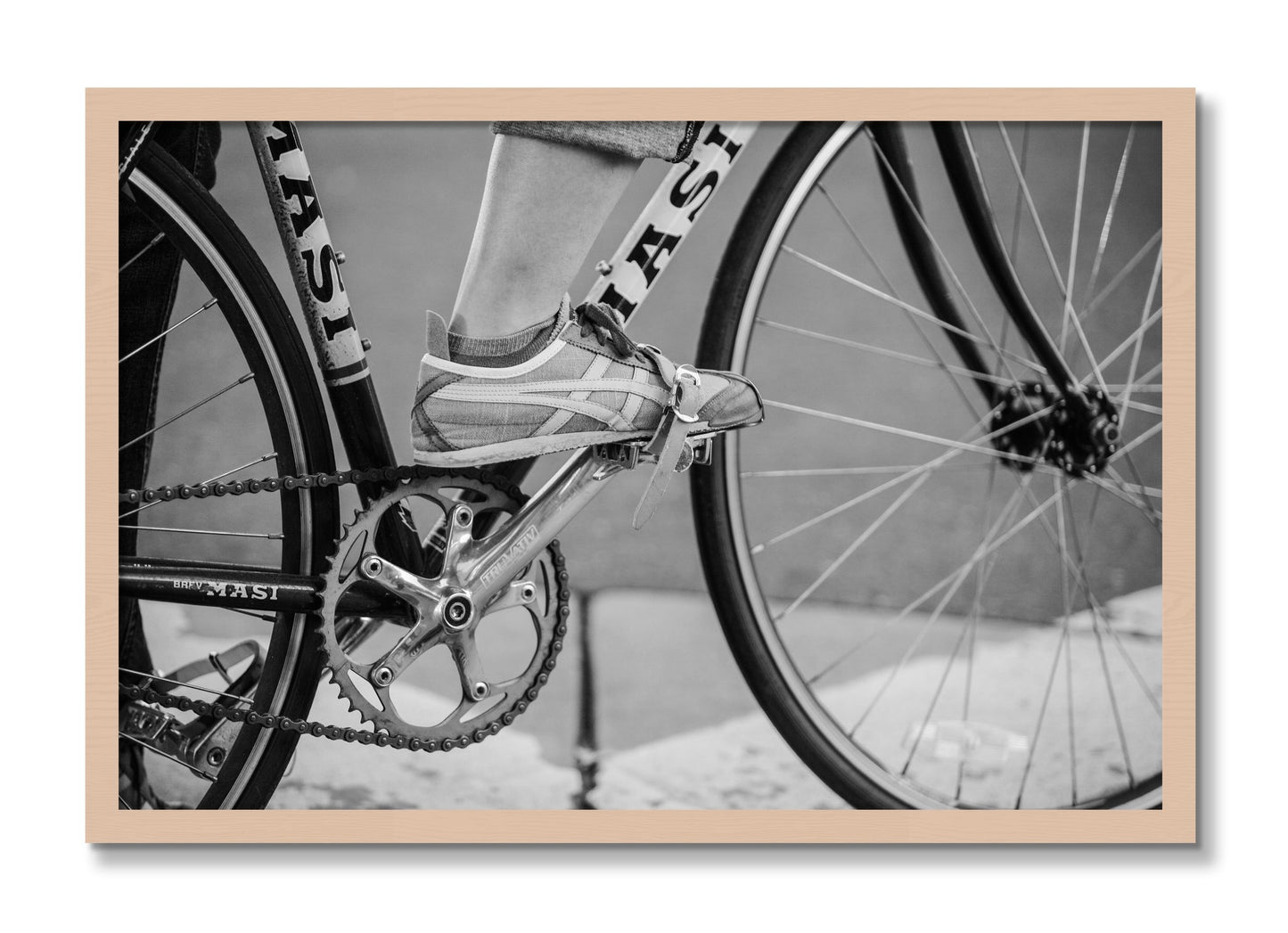 Framed photograph of Ride by Dylan Ozanich, Maple frame, Full Bleed