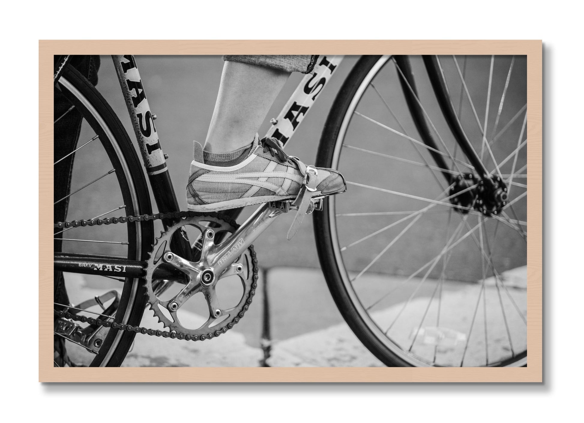 Framed photograph of Ride by Dylan Ozanich, Maple frame, Full Bleed