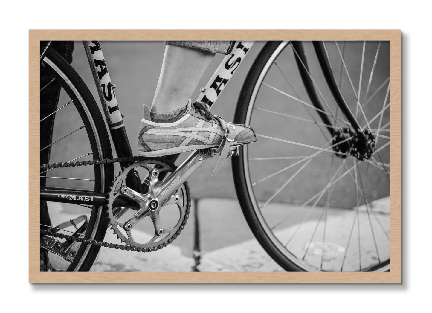 Framed photograph of Ride by Dylan Ozanich, Oak frame, Full Bleed