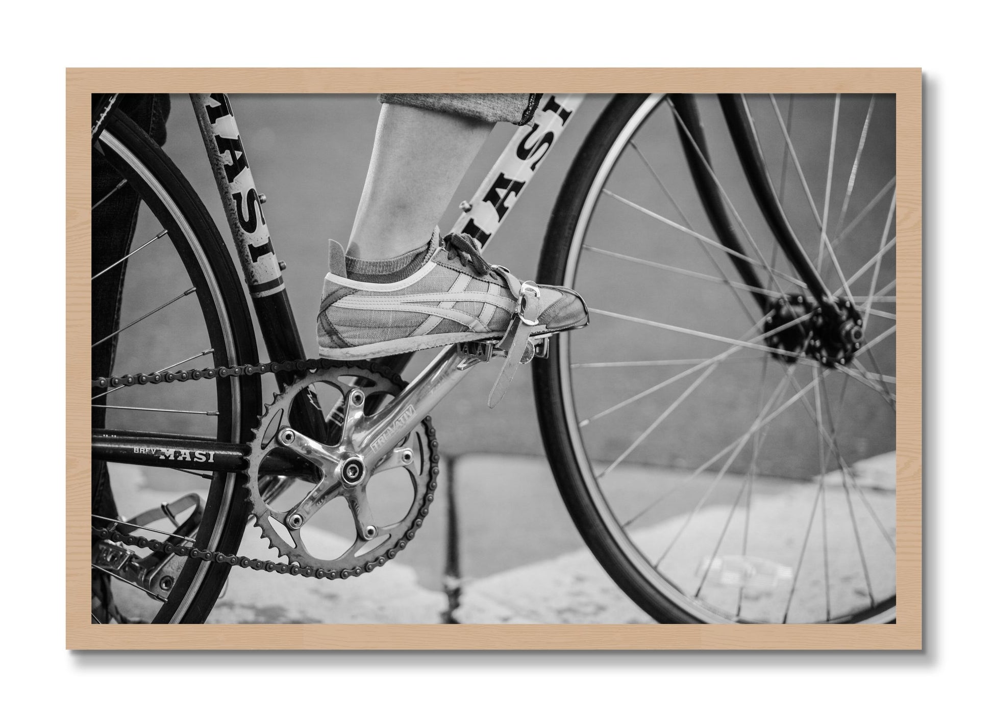 Framed photograph of Ride by Dylan Ozanich, Oak frame, Full Bleed