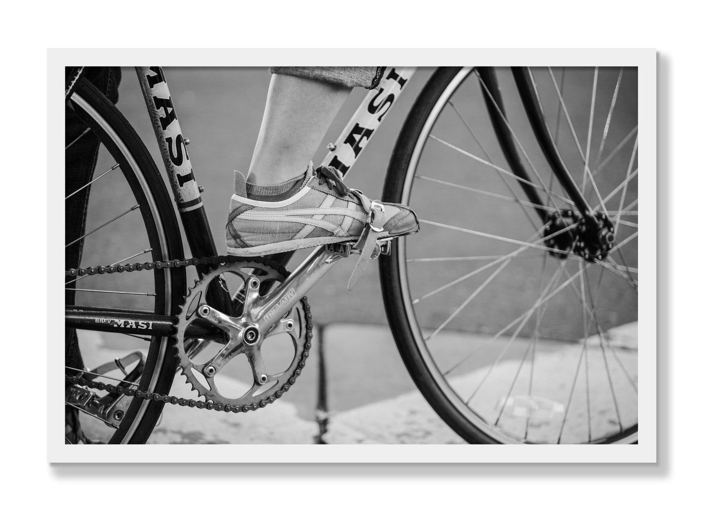 Framed photograph of Ride by Dylan Ozanich, White frame, Full Bleed