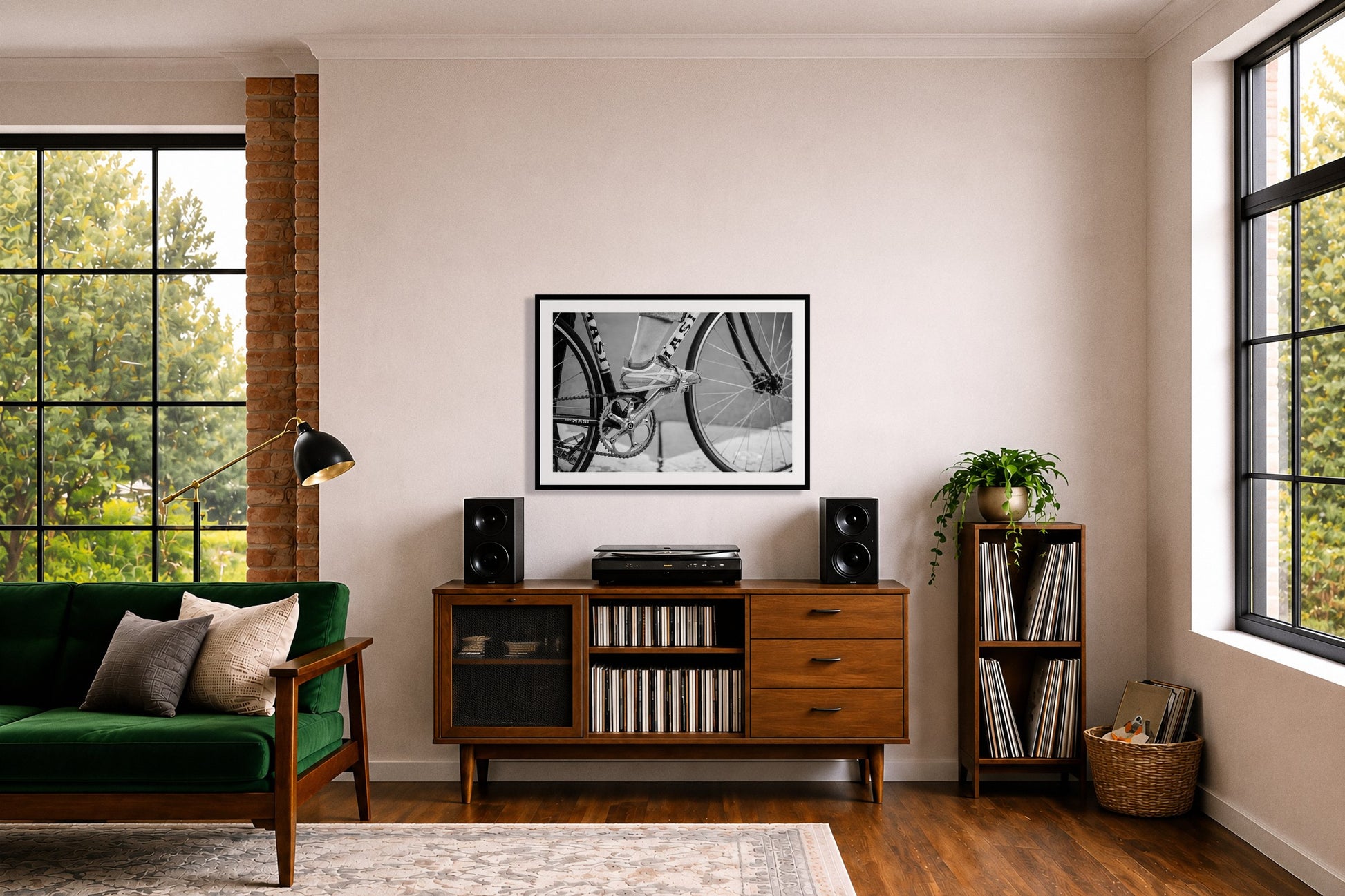Framed photograph of Ride by Dylan Ozanich displayed on a wall