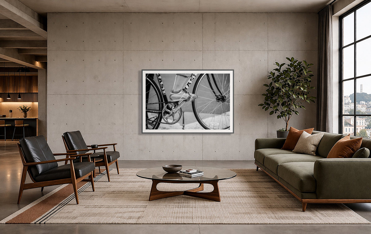 Framed photograph of Ride by Dylan Ozanich displayed on a wall