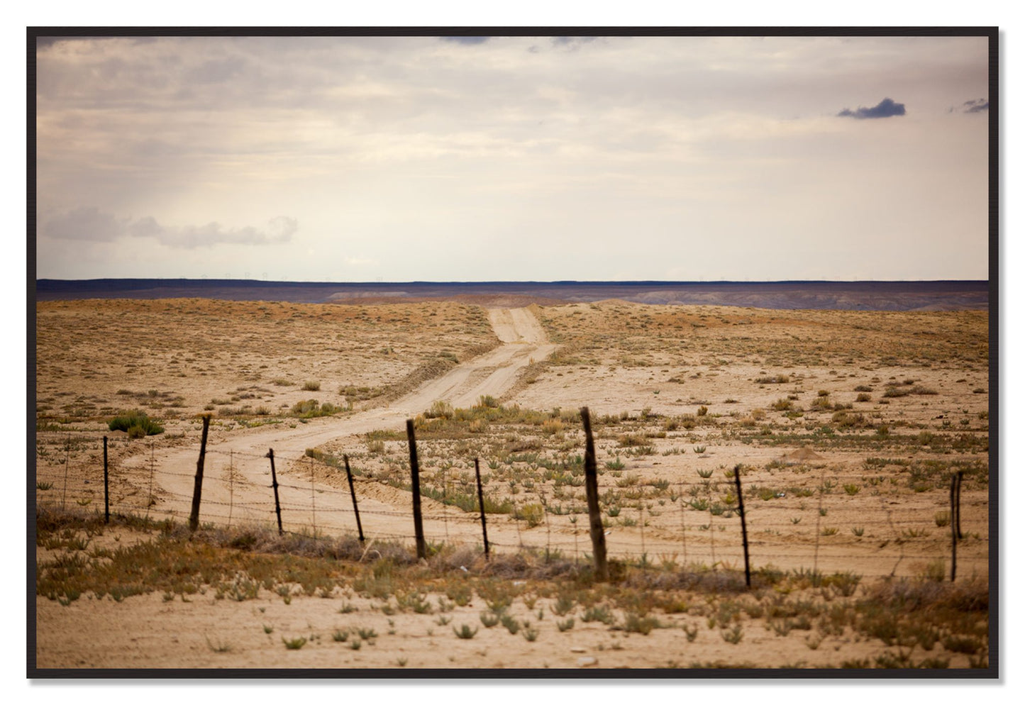 Road To Nowhere by Dylan Ozanich, 48×72 Full Bleed Print in a Black Walnut frame