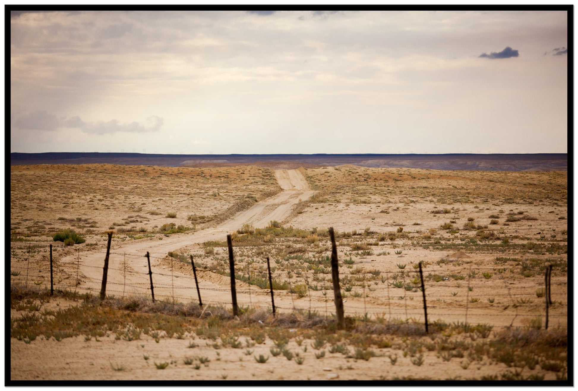 Road To Nowhere by Dylan Ozanich, 48×72 Full Bleed Print in a Black frame