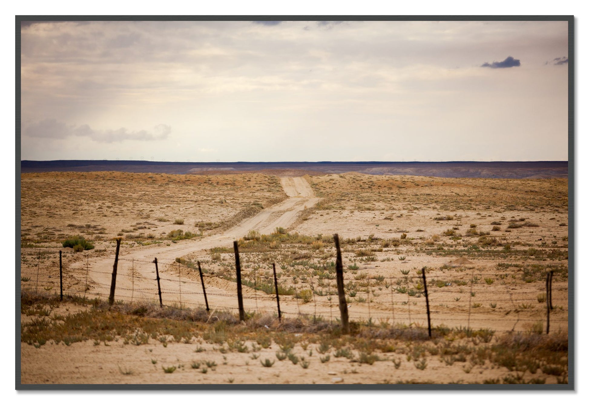 Road To Nowhere by Dylan Ozanich, 48×72 Full Bleed Print in a Grey frame