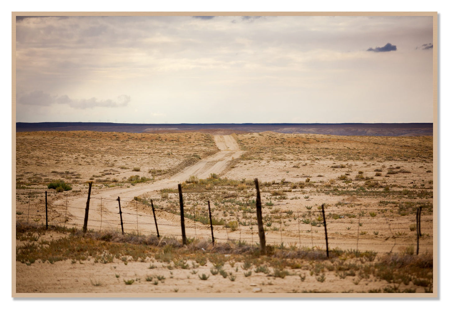 Road To Nowhere by Dylan Ozanich, 48×72 Full Bleed Print in an Oak frame