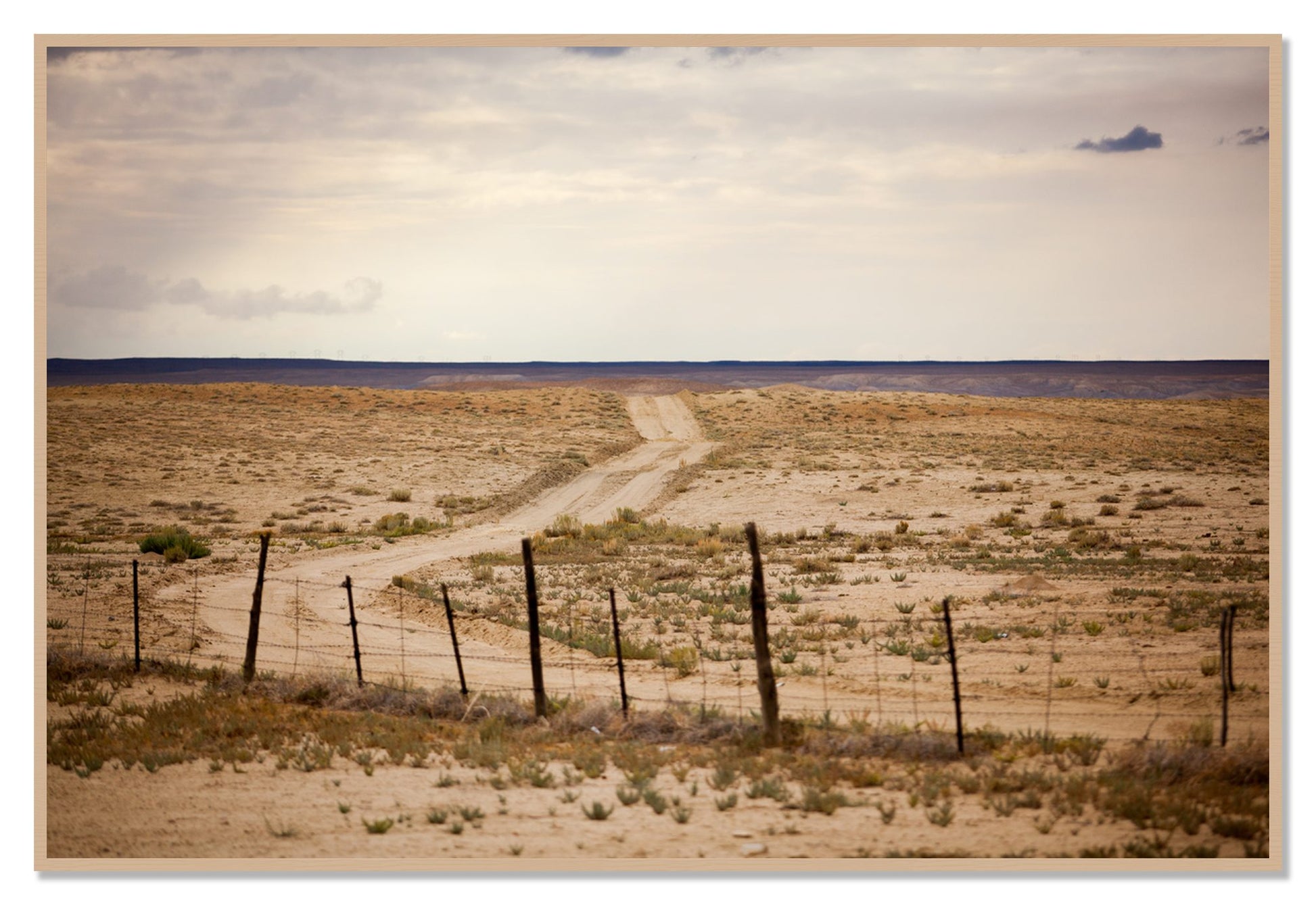 Road To Nowhere by Dylan Ozanich, 48×72 Full Bleed Print in an Oak frame