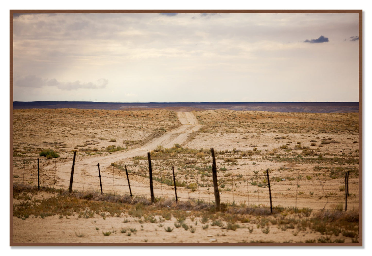 Road To Nowhere by Dylan Ozanich, 48×72 Full Bleed Print in a Walnut frame