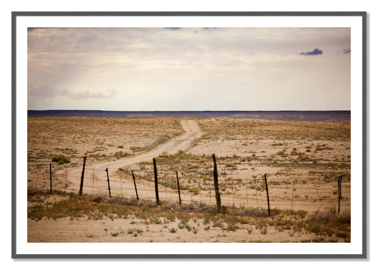 Framed photograph of Road To Nowhere by Dylan Ozanich, Grey frame, Borders