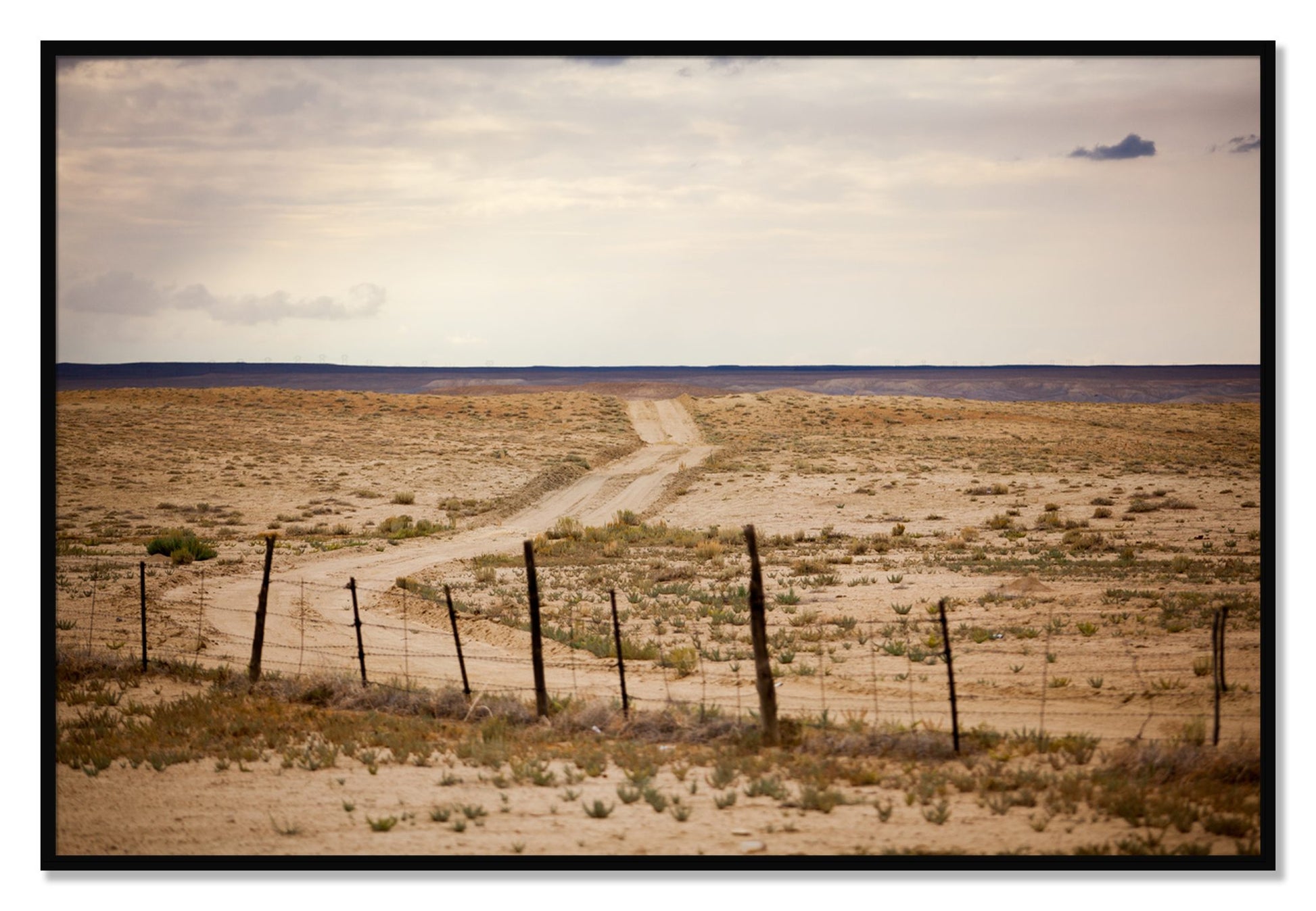 Framed photograph of Road To Nowhere by Dylan Ozanich, Black frame, Full Bleed
