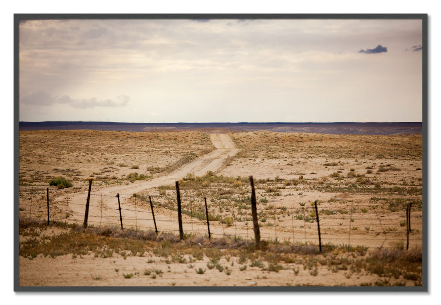 Framed photograph of Road To Nowhere by Dylan Ozanich, Grey frame, Full Bleed