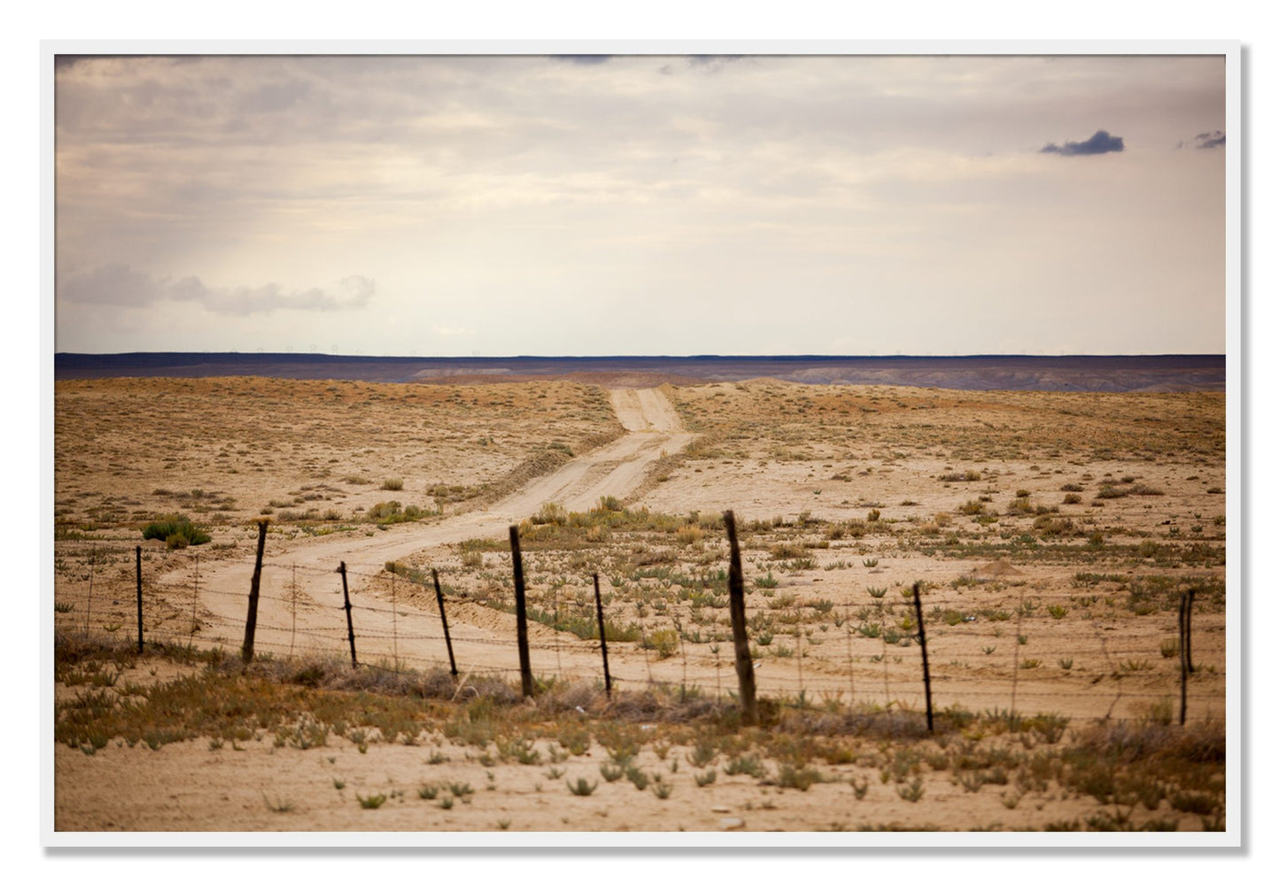Framed photograph of Road To Nowhere by Dylan Ozanich, White frame, Full Bleed