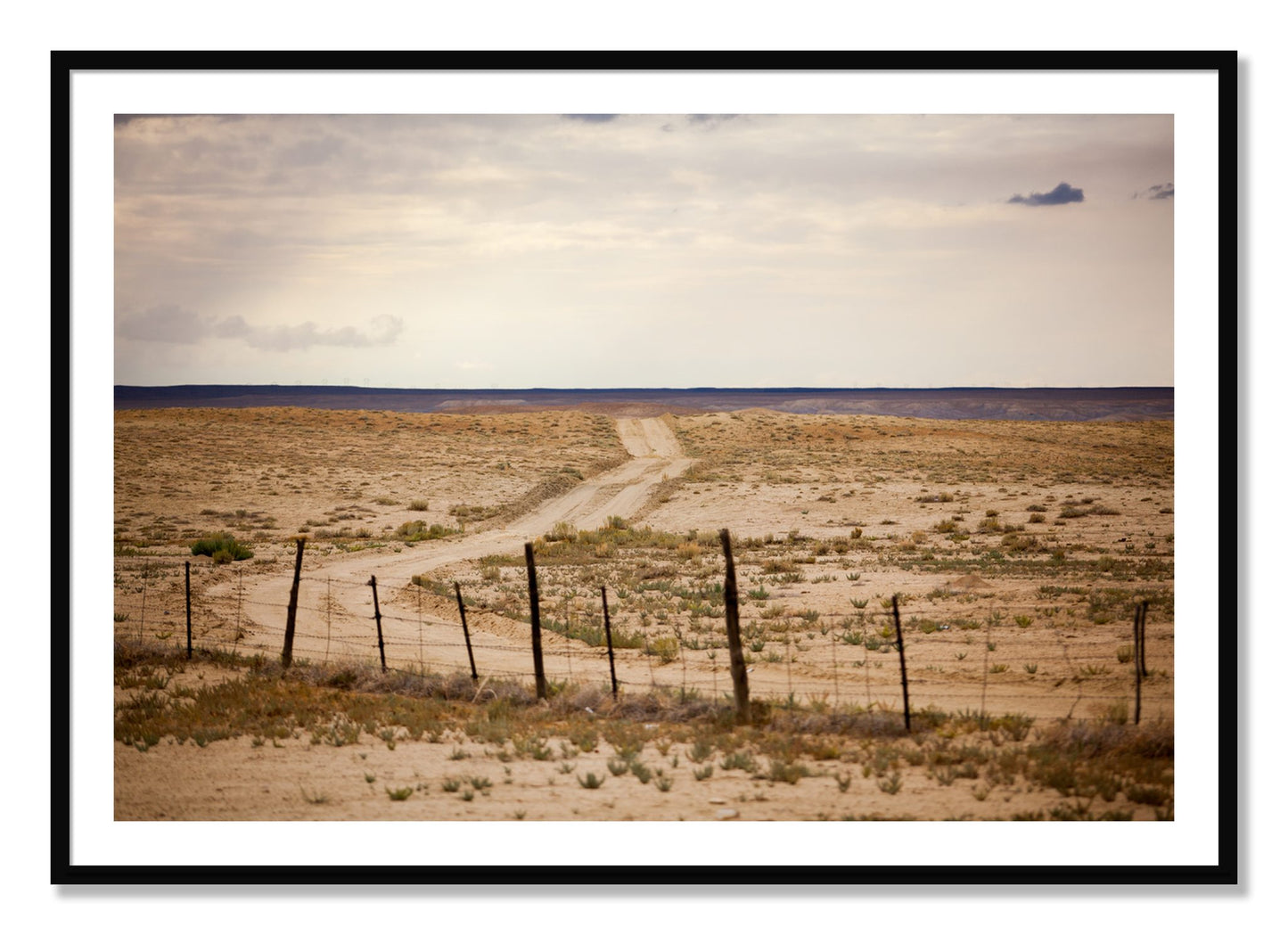 Framed photograph of Road To Nowhere by Dylan Ozanich, Black frame, Borders