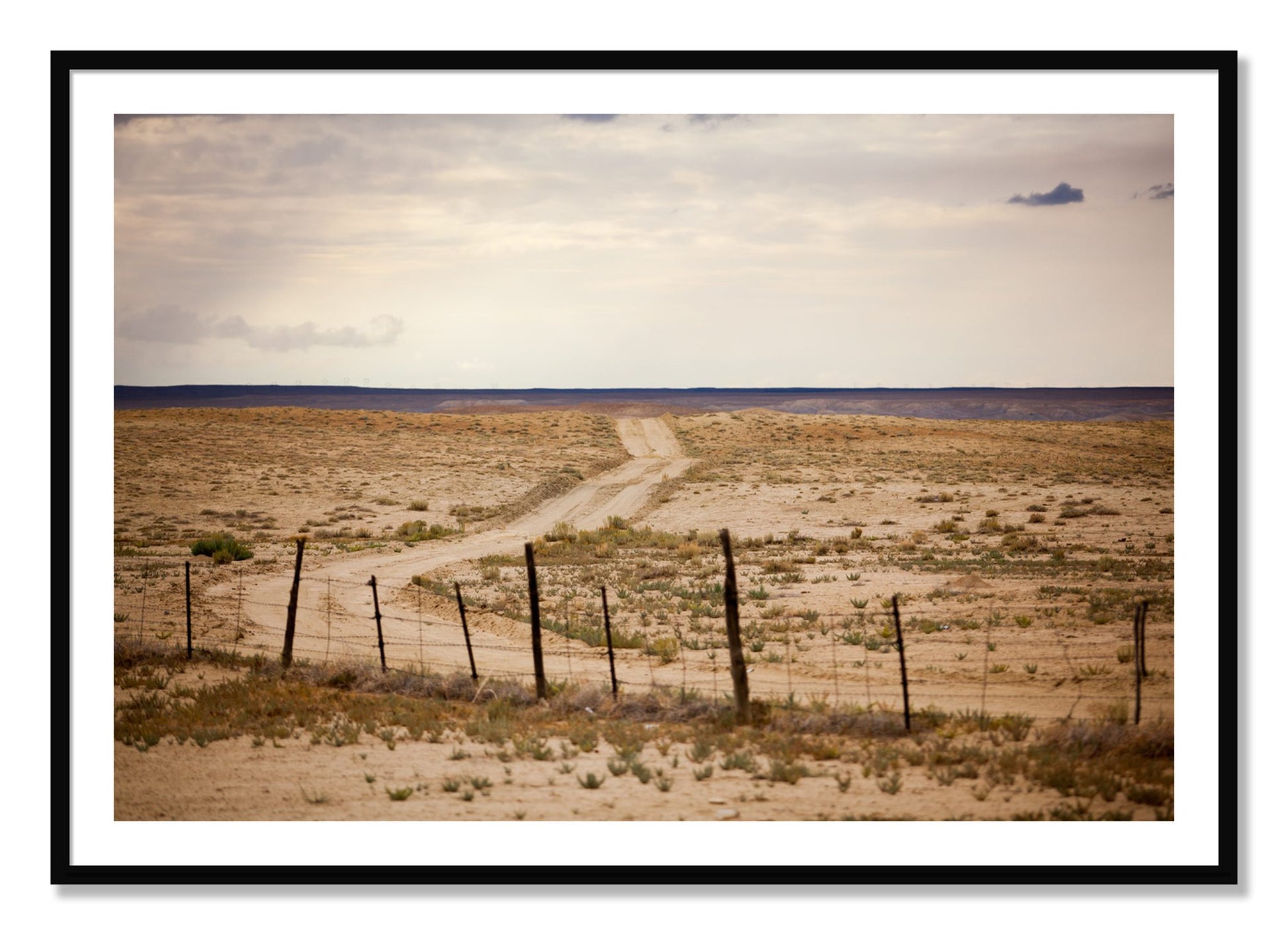 Framed photograph of Road To Nowhere by Dylan Ozanich, Black frame, Borders
