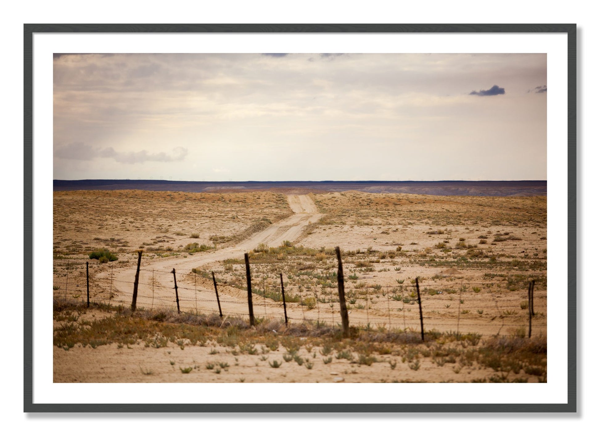 Framed photograph of Road To Nowhere by Dylan Ozanich, Grey frame, Borders
