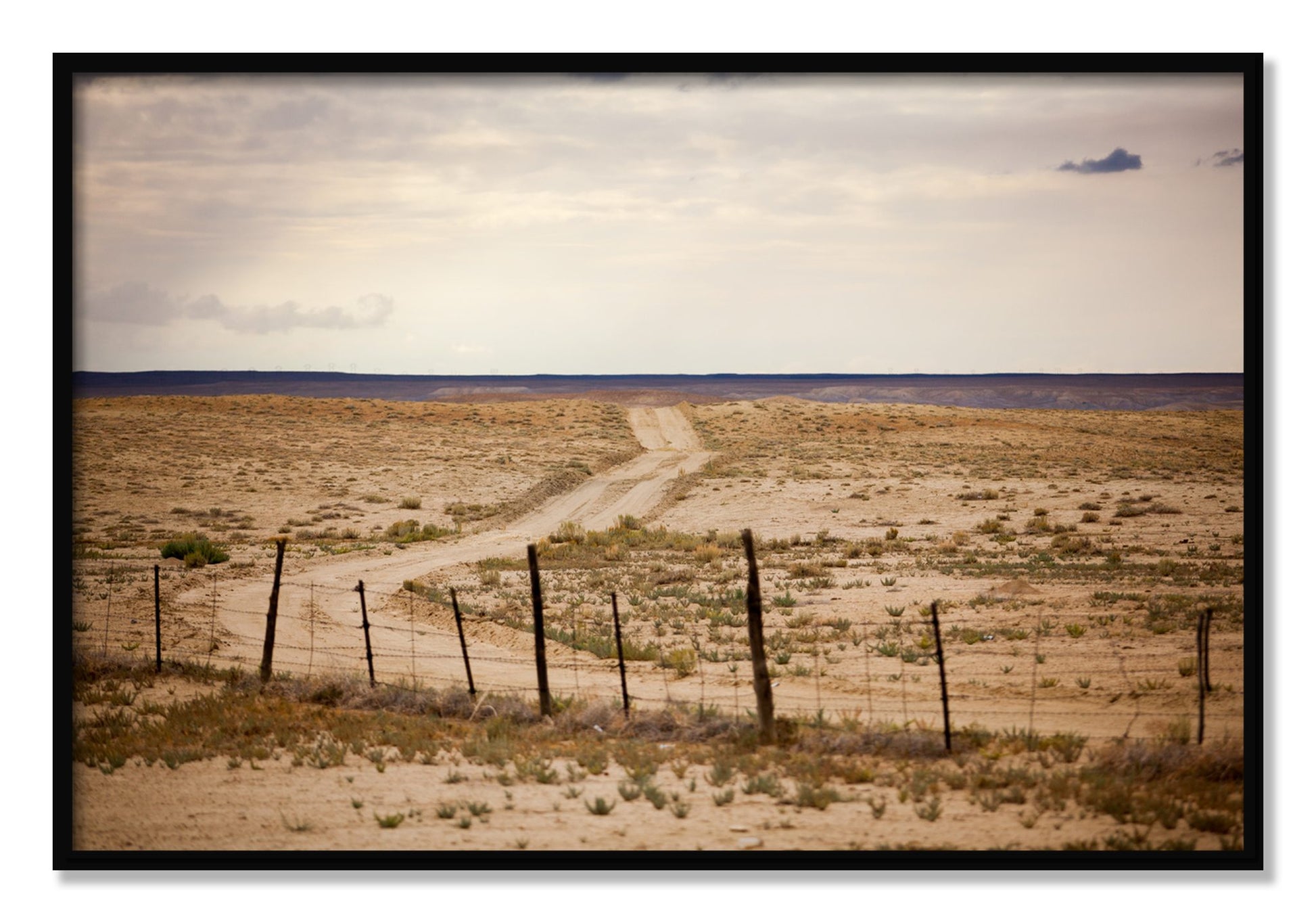 Framed photograph of Road To Nowhere by Dylan Ozanich, Black frame, Full Bleed