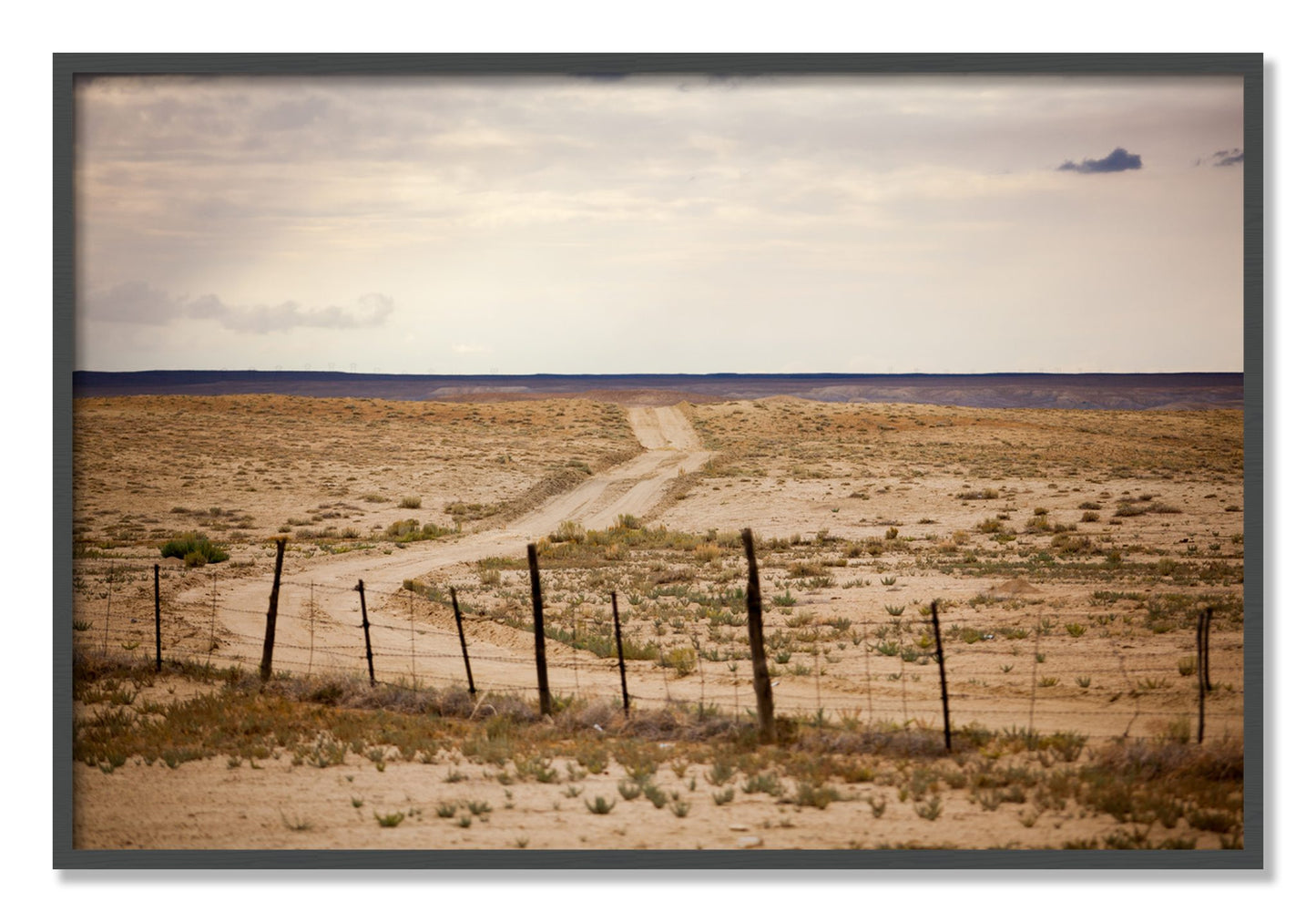 Framed photograph of Road To Nowhere by Dylan Ozanich, Grey frame, Full Bleed