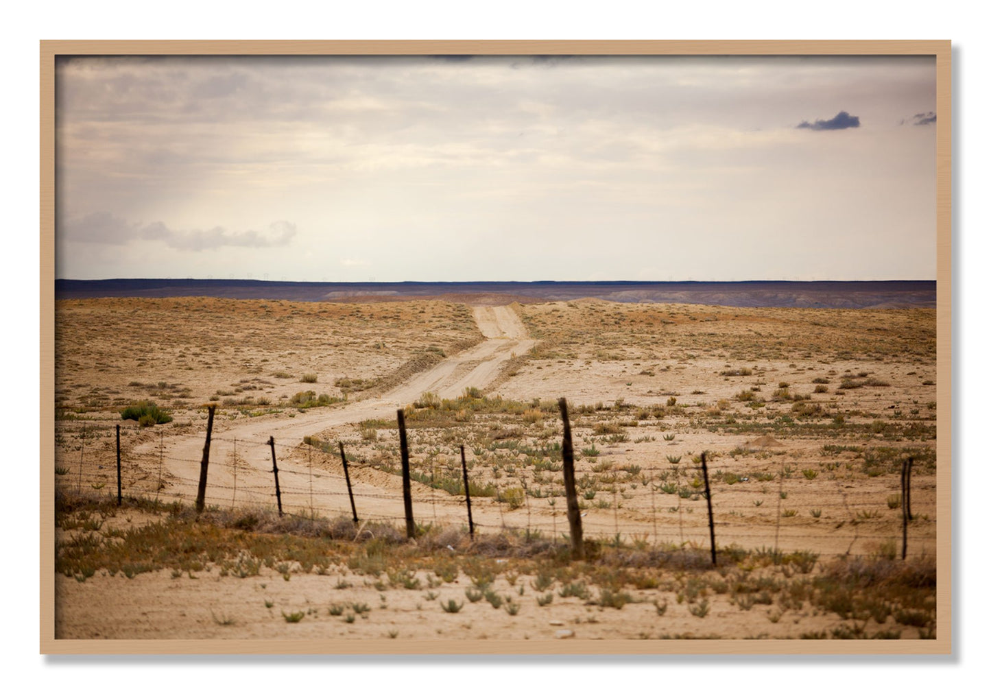 Framed photograph of Road To Nowhere by Dylan Ozanich, Oak frame, Full Bleed