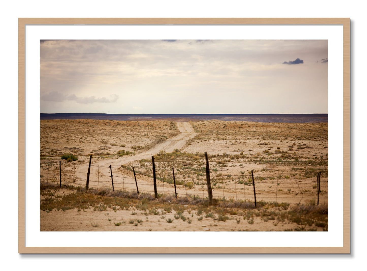 Framed photograph of Road To Nowhere by Dylan Ozanich, Oak frame, Borders