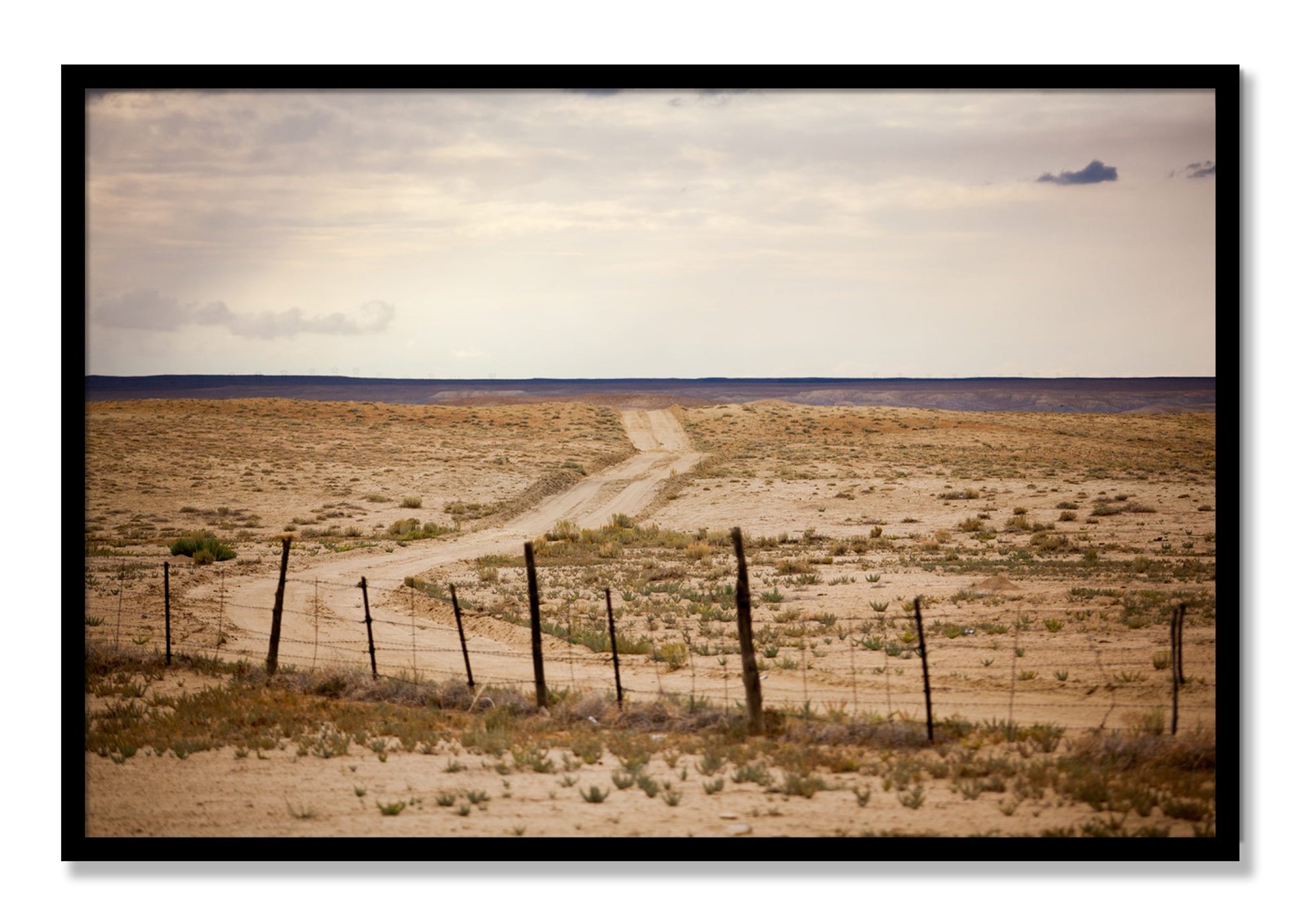 Framed photograph of Road To Nowhere by Dylan Ozanich, Black frame, Full Bleed