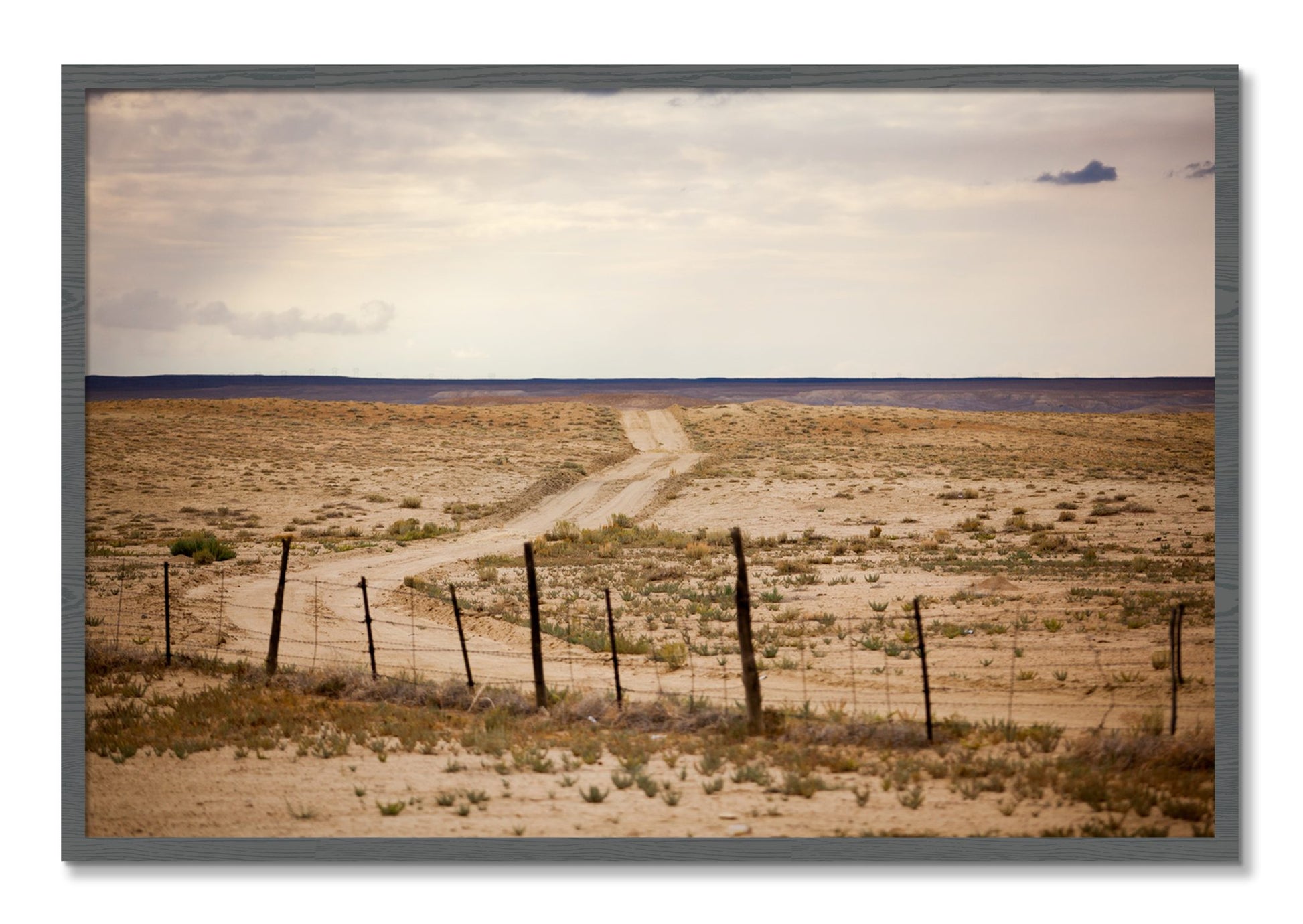 Framed photograph of Road To Nowhere by Dylan Ozanich, Grey frame, Full Bleed