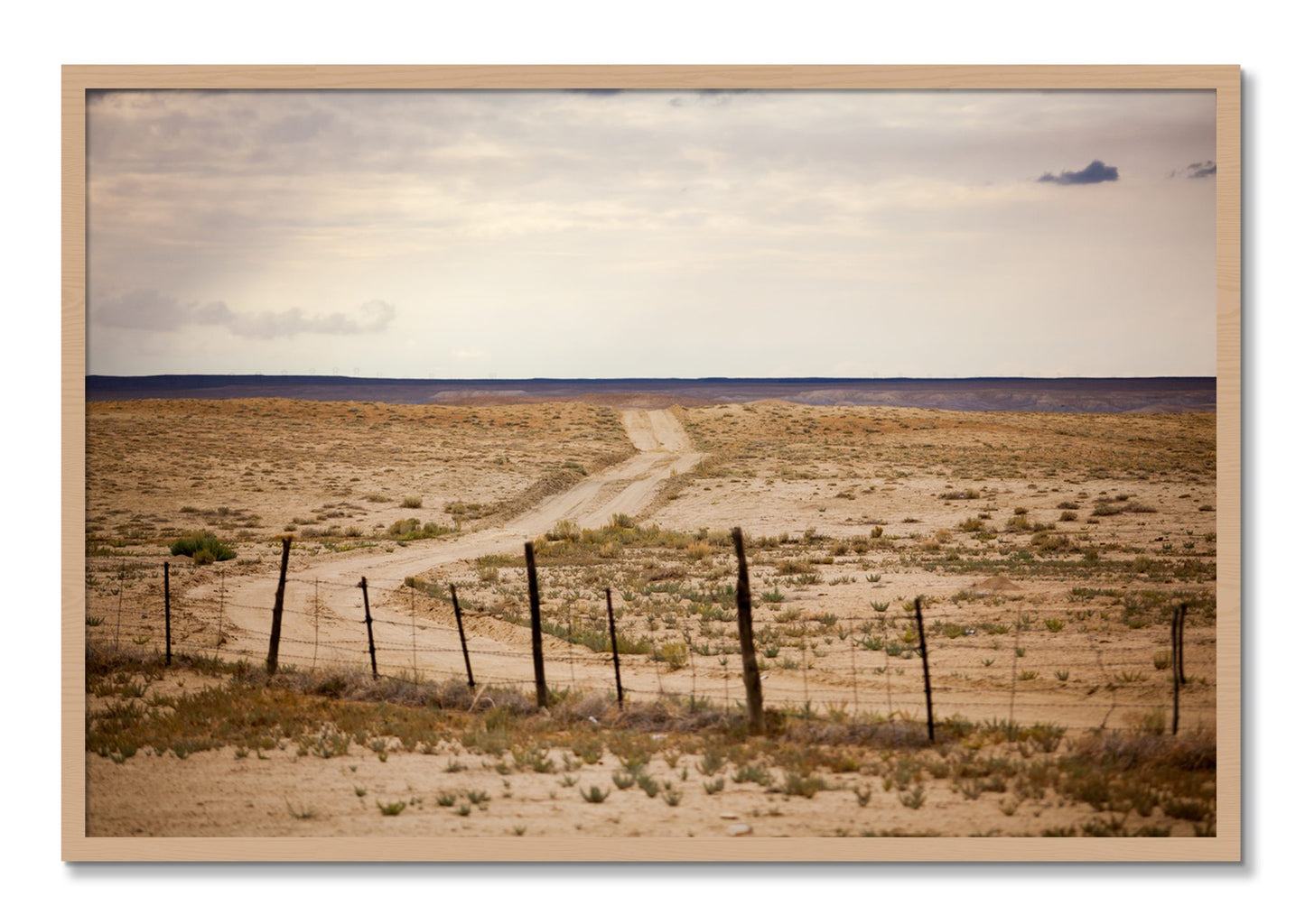 Framed photograph of Road To Nowhere by Dylan Ozanich, Oak frame, Full Bleed