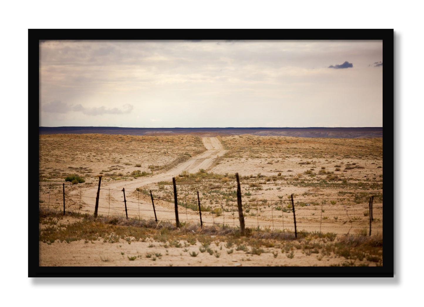 Framed photograph of Road To Nowhere by Dylan Ozanich, Black frame, Full Bleed