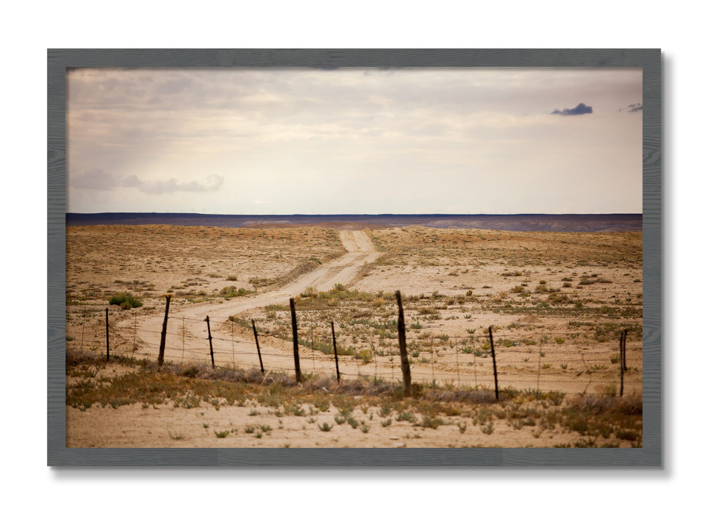 Framed photograph of Road To Nowhere by Dylan Ozanich, Grey frame, Full Bleed