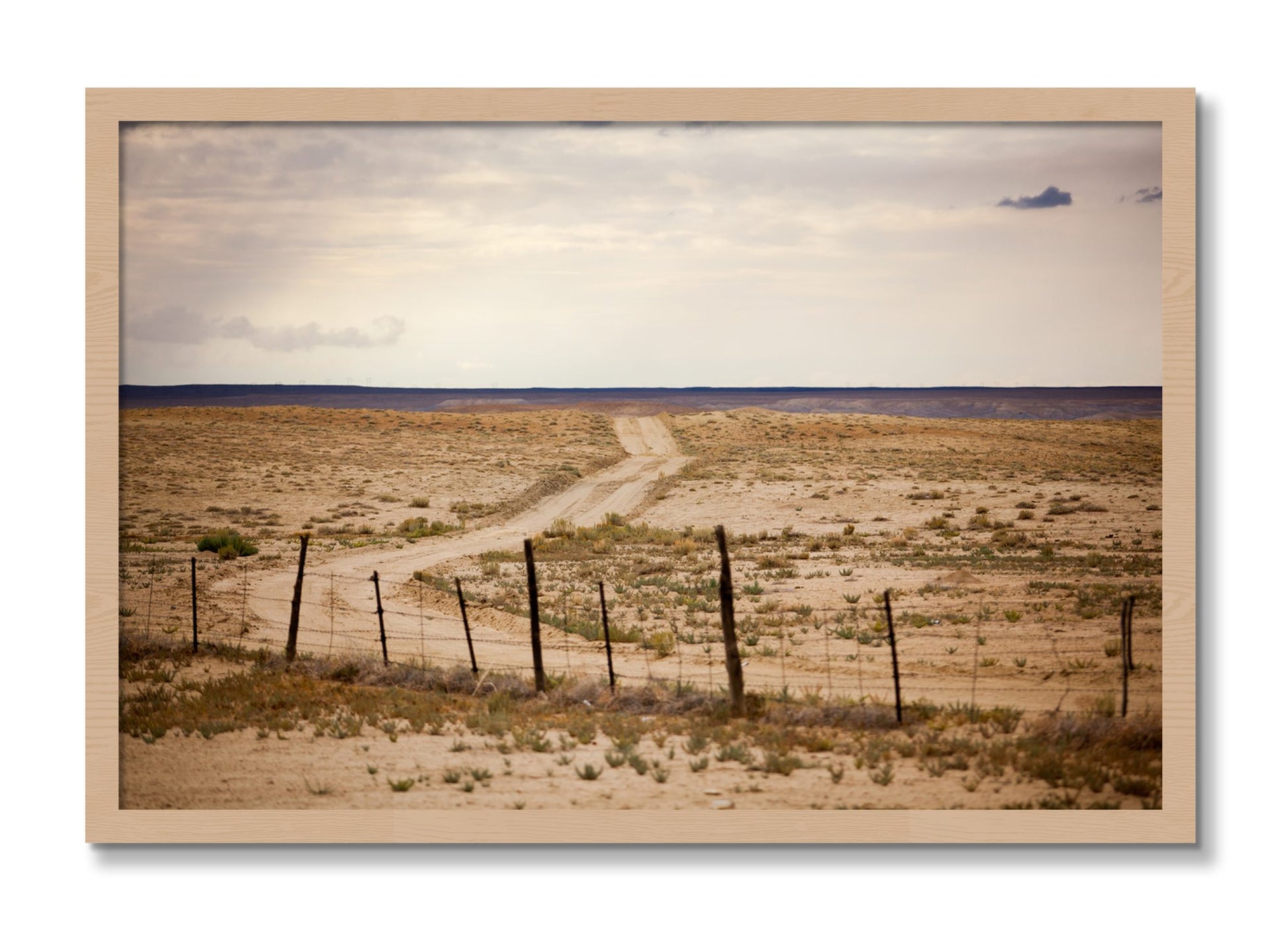 Framed photograph of Road To Nowhere by Dylan Ozanich, Oak frame, Full Bleed