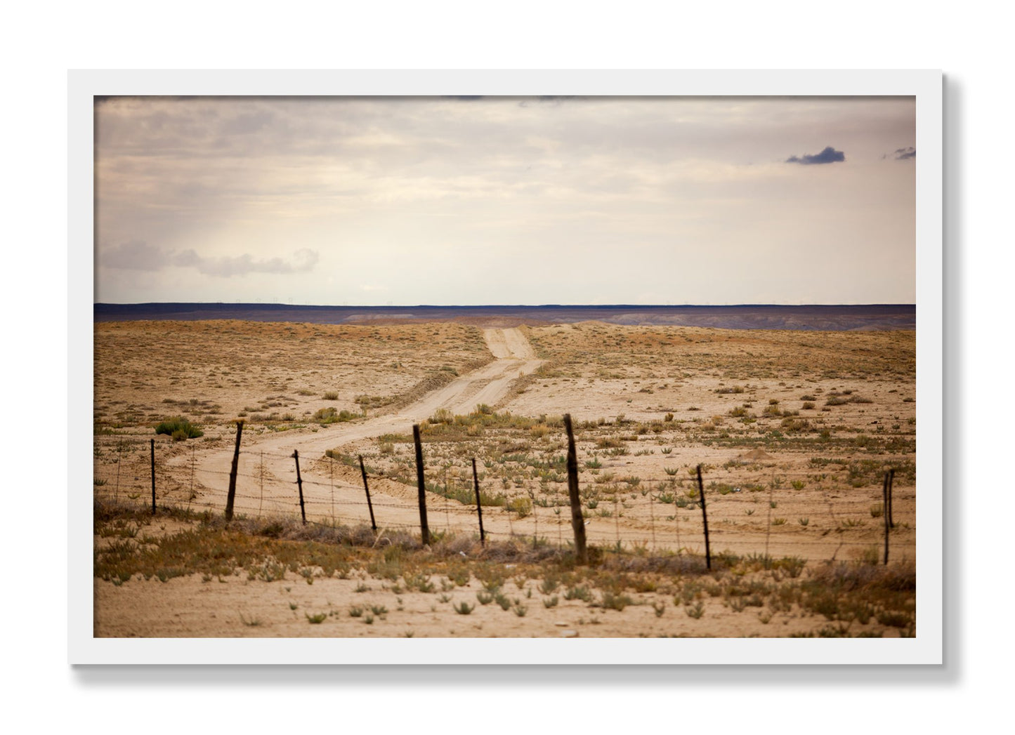 Framed photograph of Road To Nowhere by Dylan Ozanich, White frame, Full Bleed