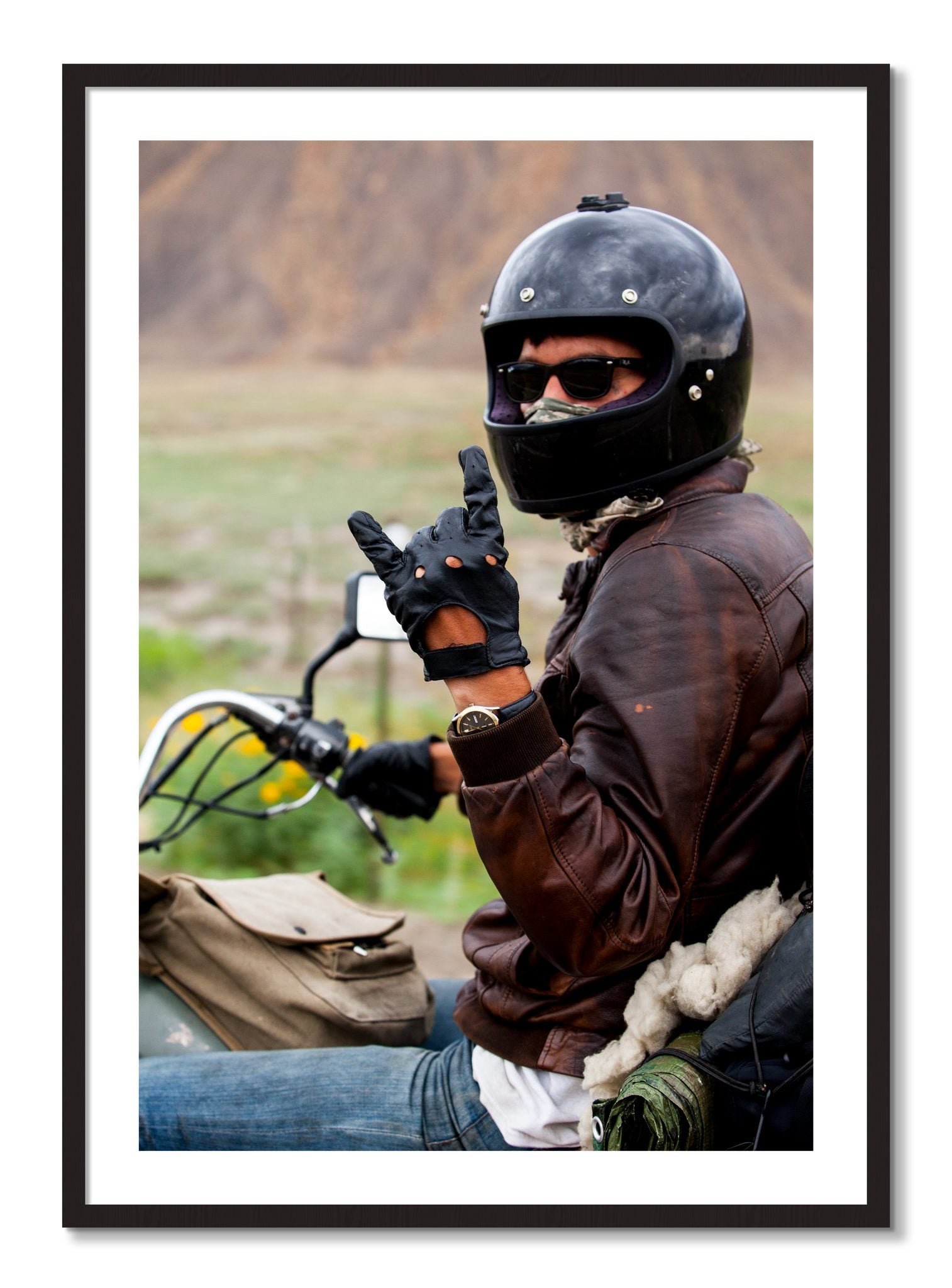Framed photograph of Rock And Roll by Dylan Ozanich, Black Walnut frame, Borders