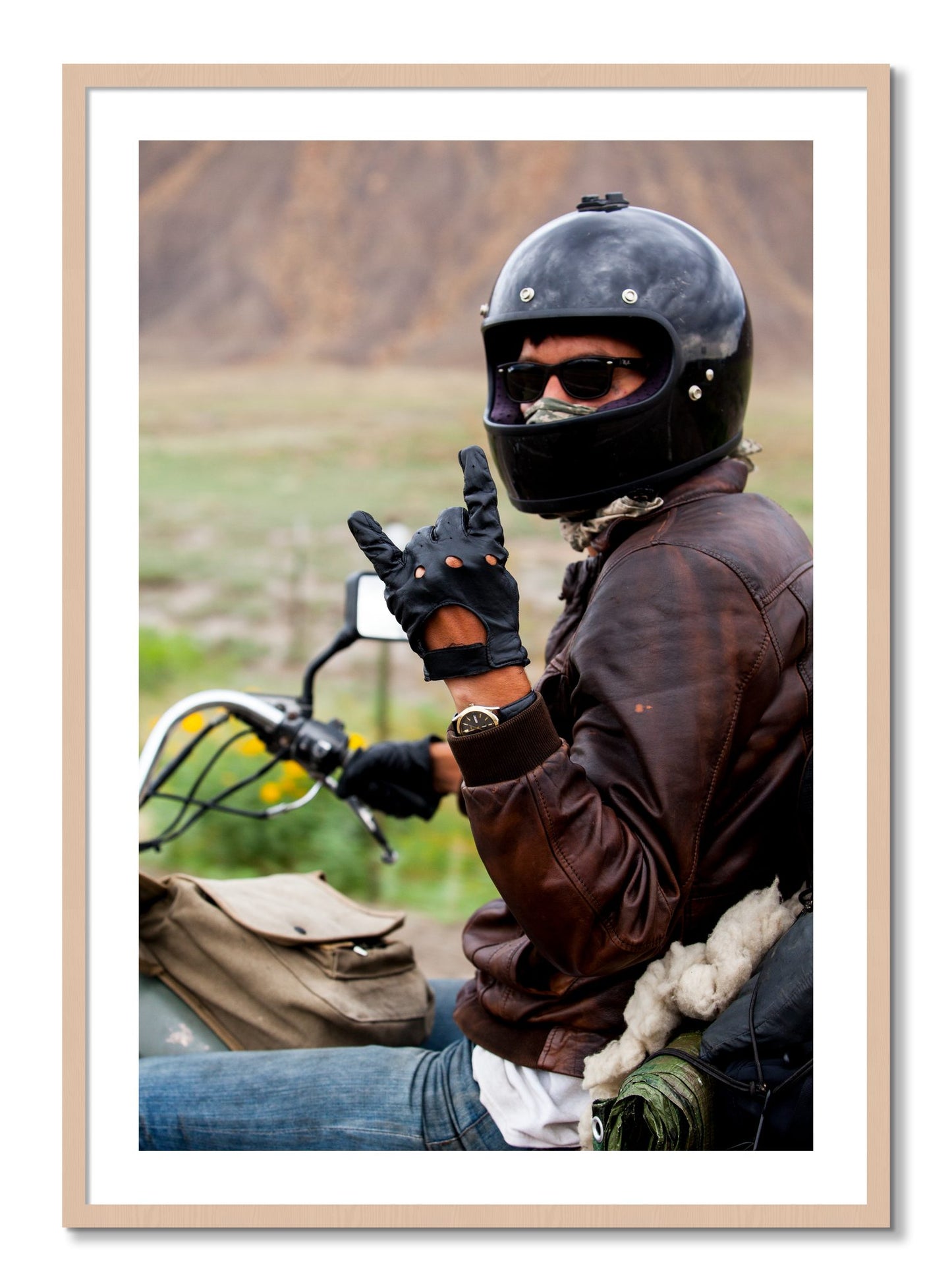 Framed photograph of Rock And Roll by Dylan Ozanich, Maple frame, Borders