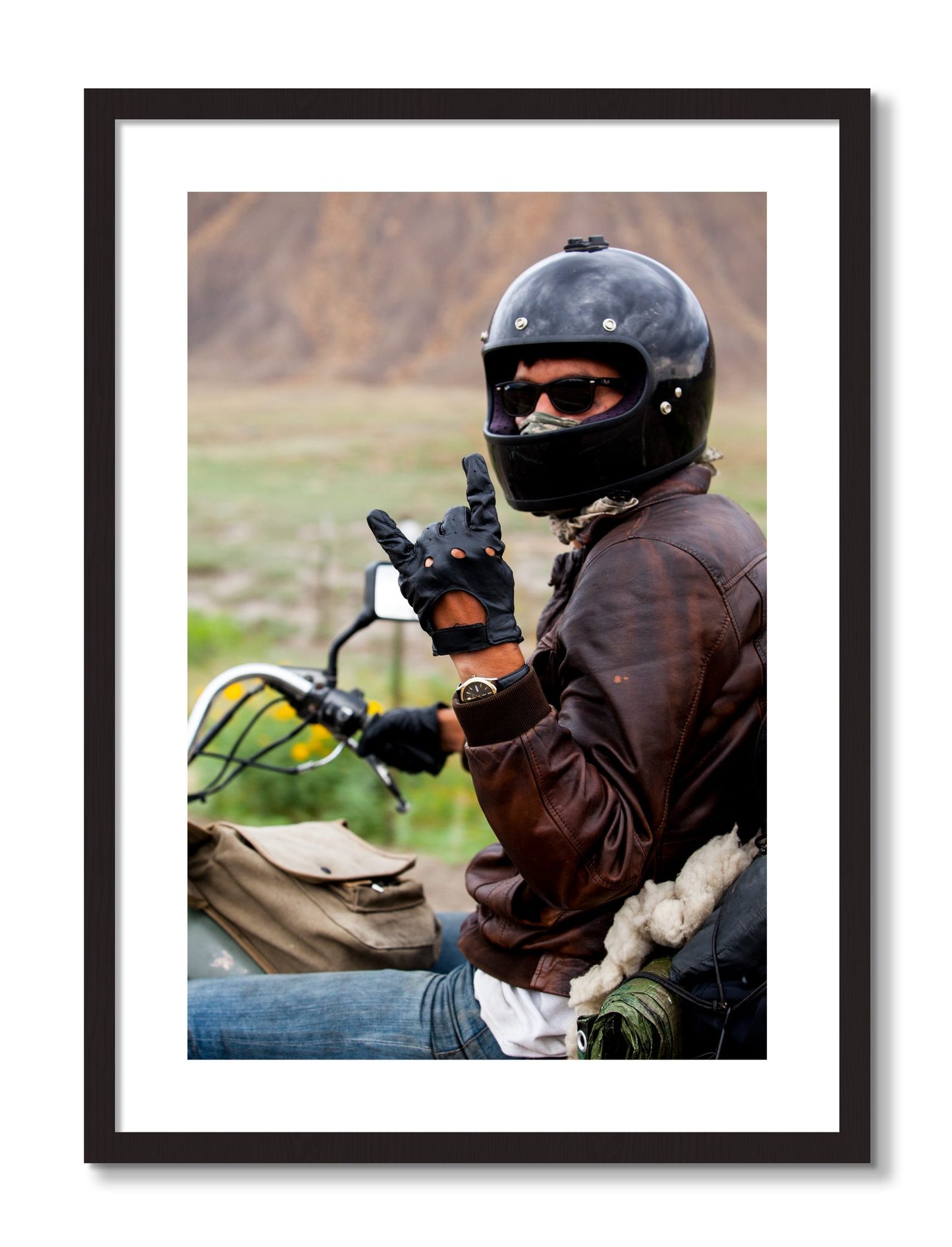 Framed photograph of Rock And Roll by Dylan Ozanich, Black Walnut frame, Borders