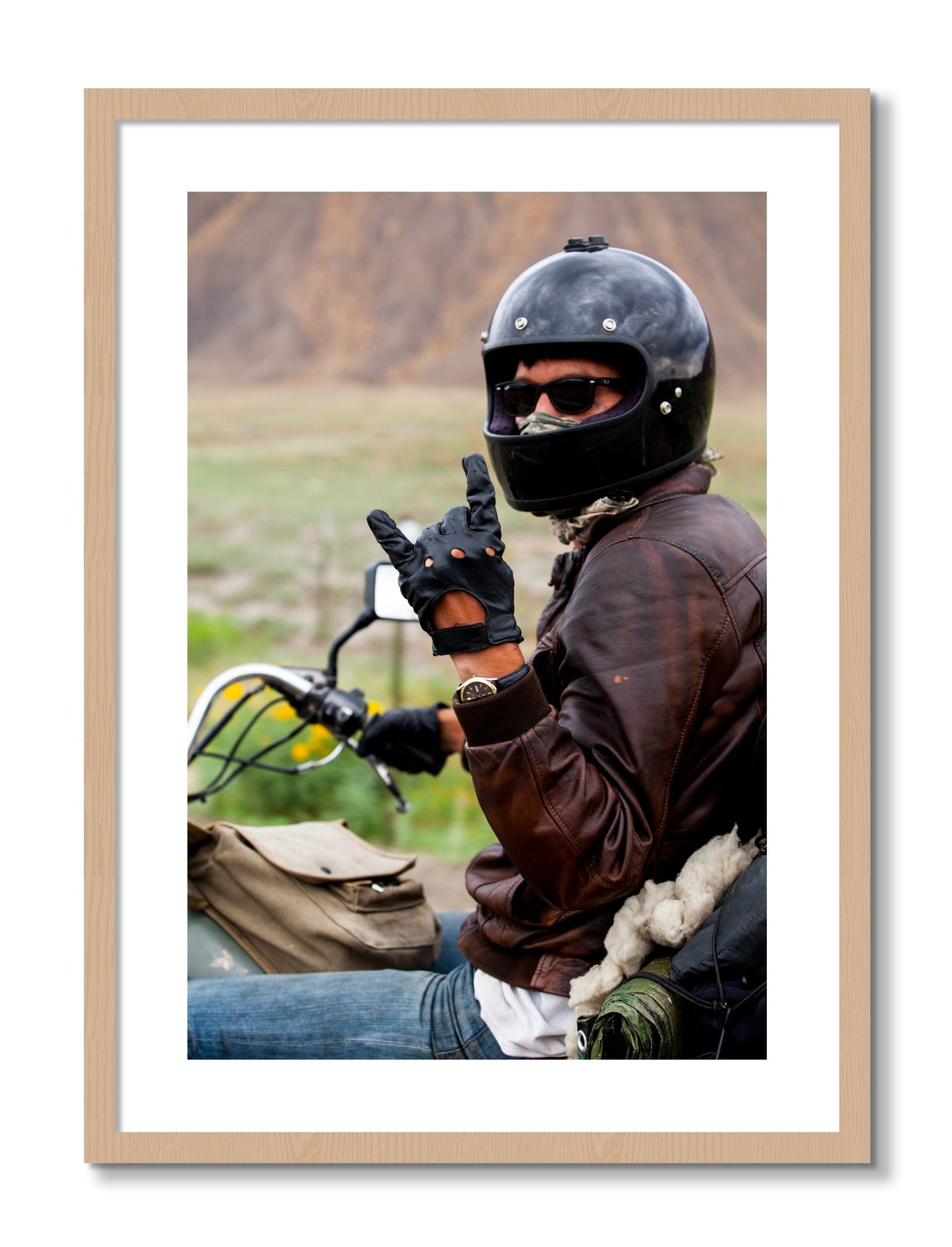 Framed photograph of Rock And Roll by Dylan Ozanich, Oak frame, Borders