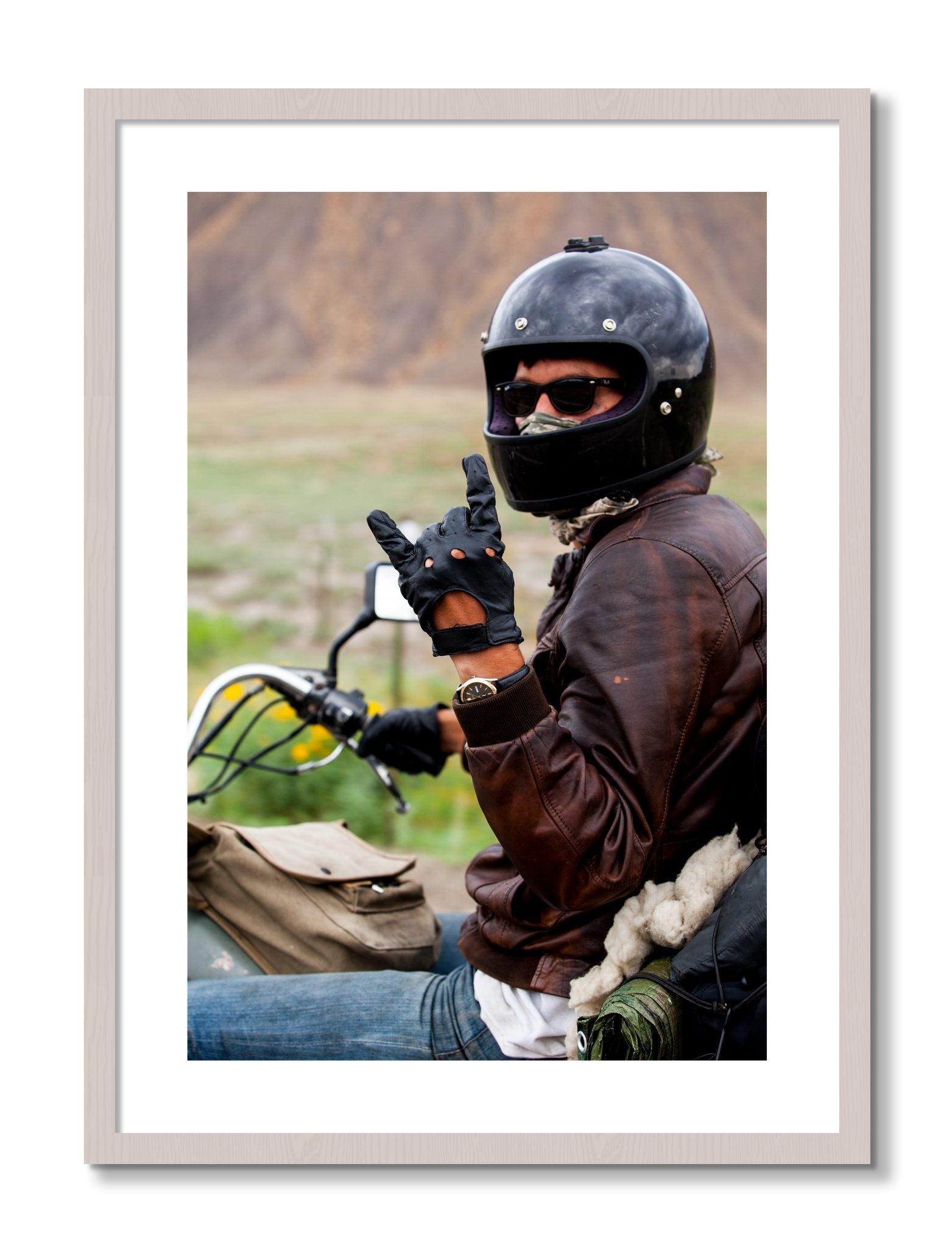 Framed photograph of Rock And Roll by Dylan Ozanich, White Maple frame, Borders