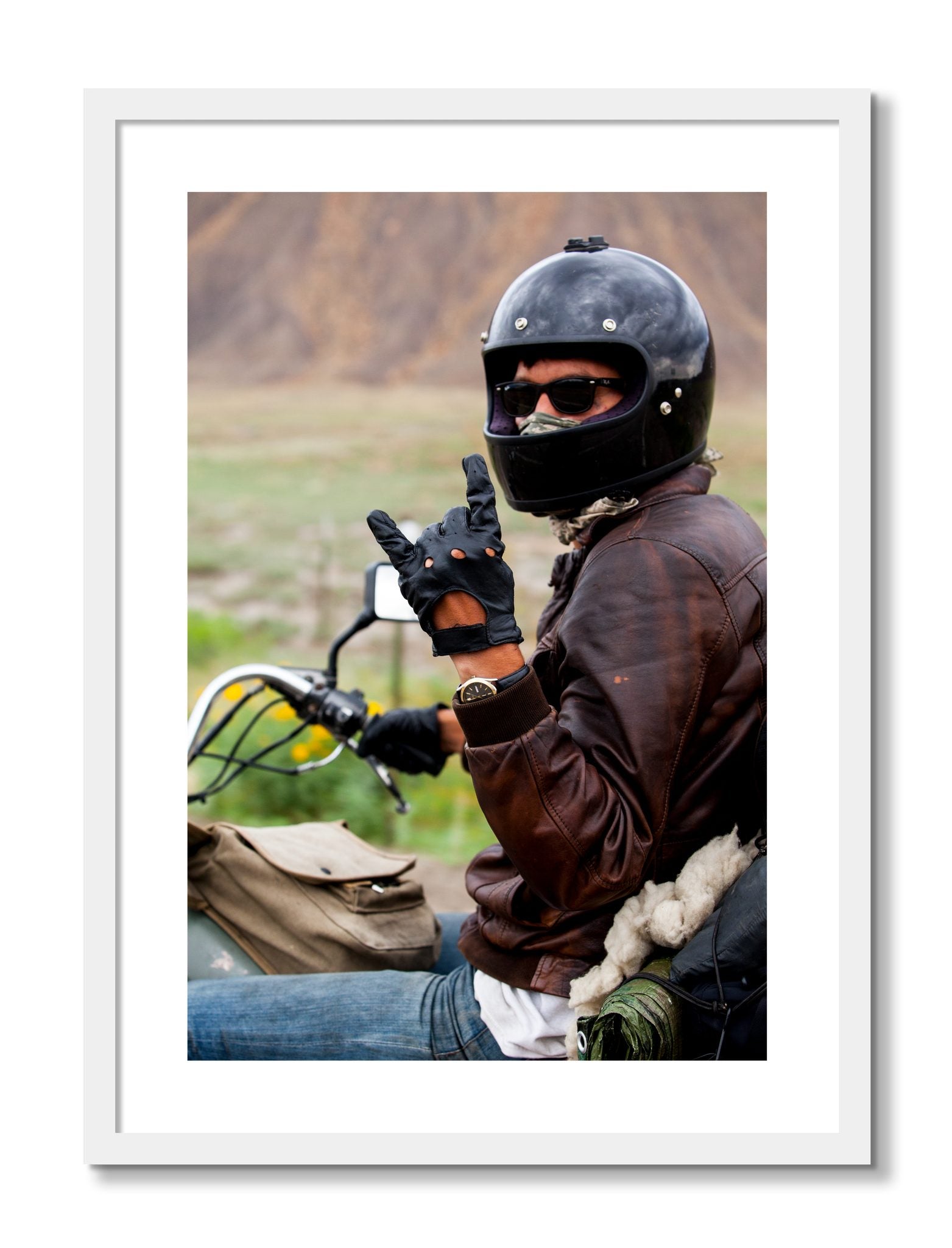 Framed photograph of Rock And Roll by Dylan Ozanich, White frame, Borders