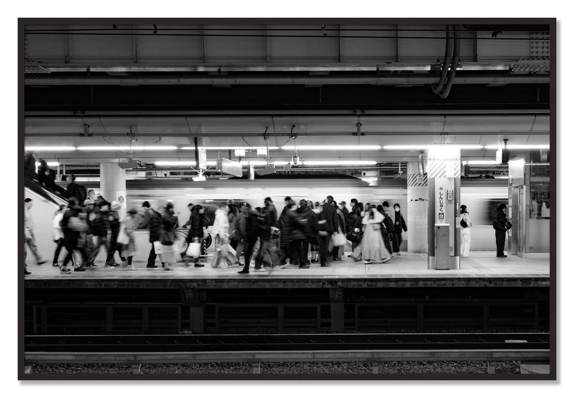 Framed photograph of Rush Hour In Tokyo by Dylan Ozanich, Black Walnut frame, Full Bleed