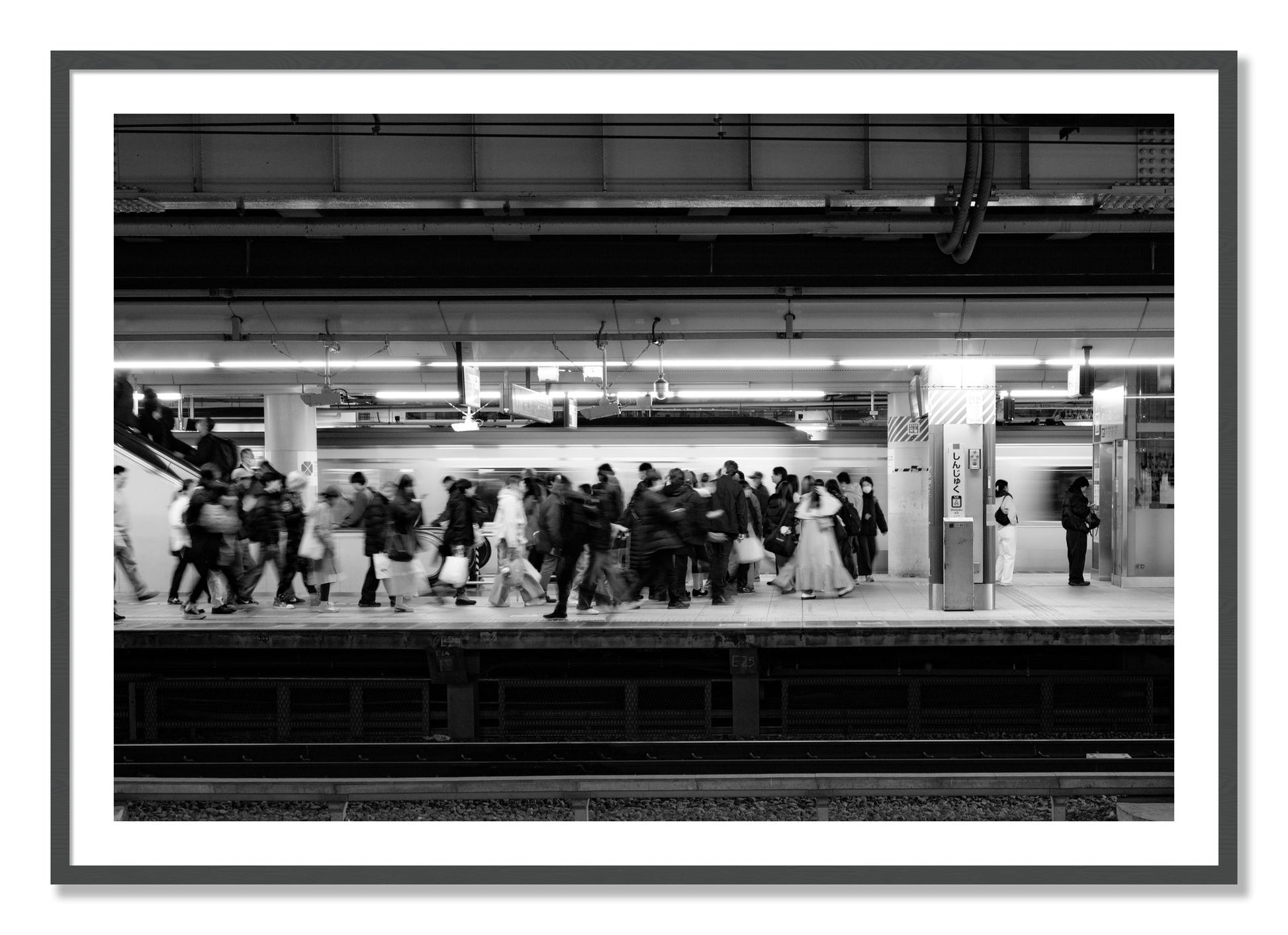 Framed photograph of Rush Hour In Tokyo by Dylan Ozanich, Grey frame, Borders