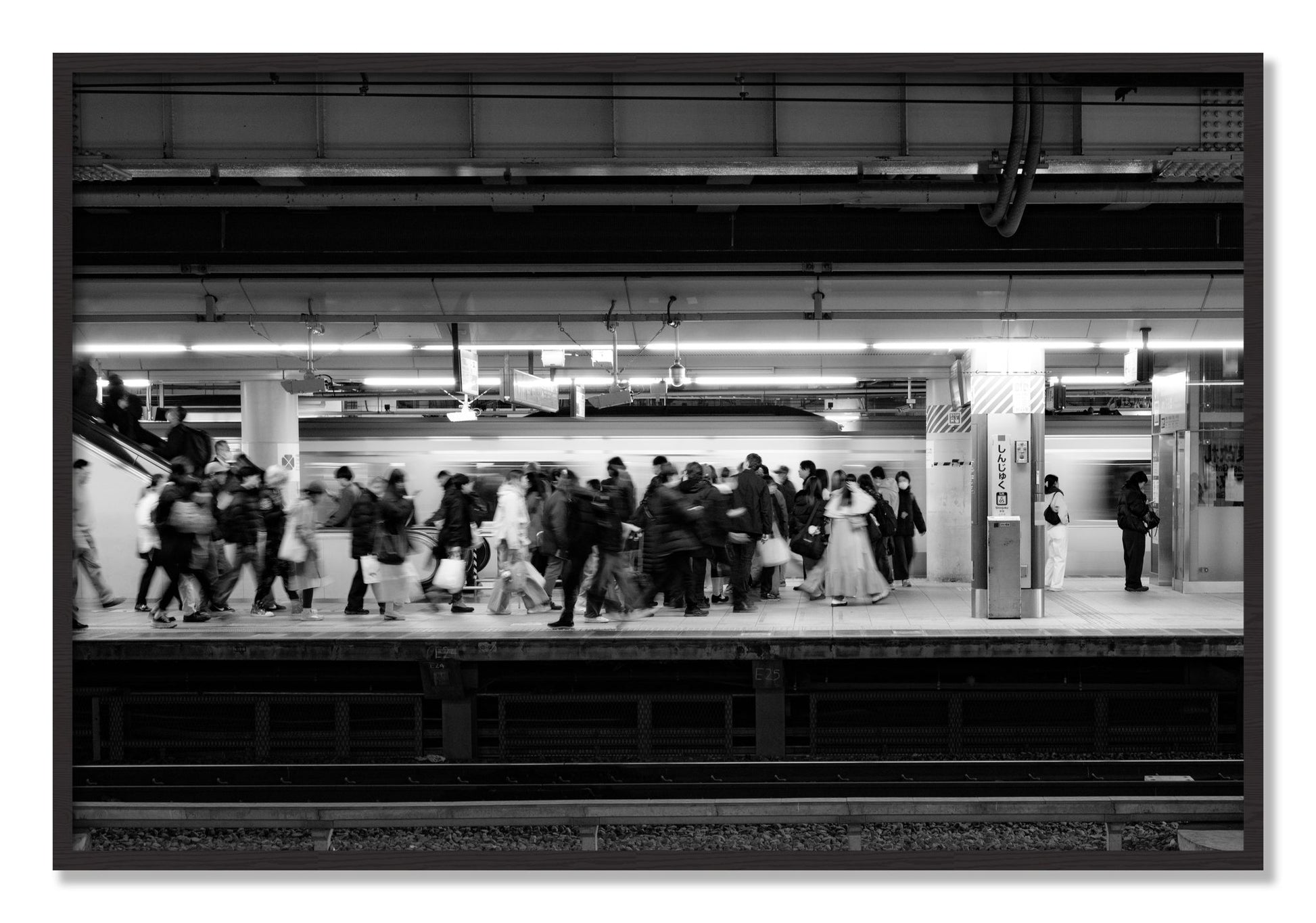 Framed photograph of Rush Hour In Tokyo by Dylan Ozanich, Black Walnut frame, Full Bleed