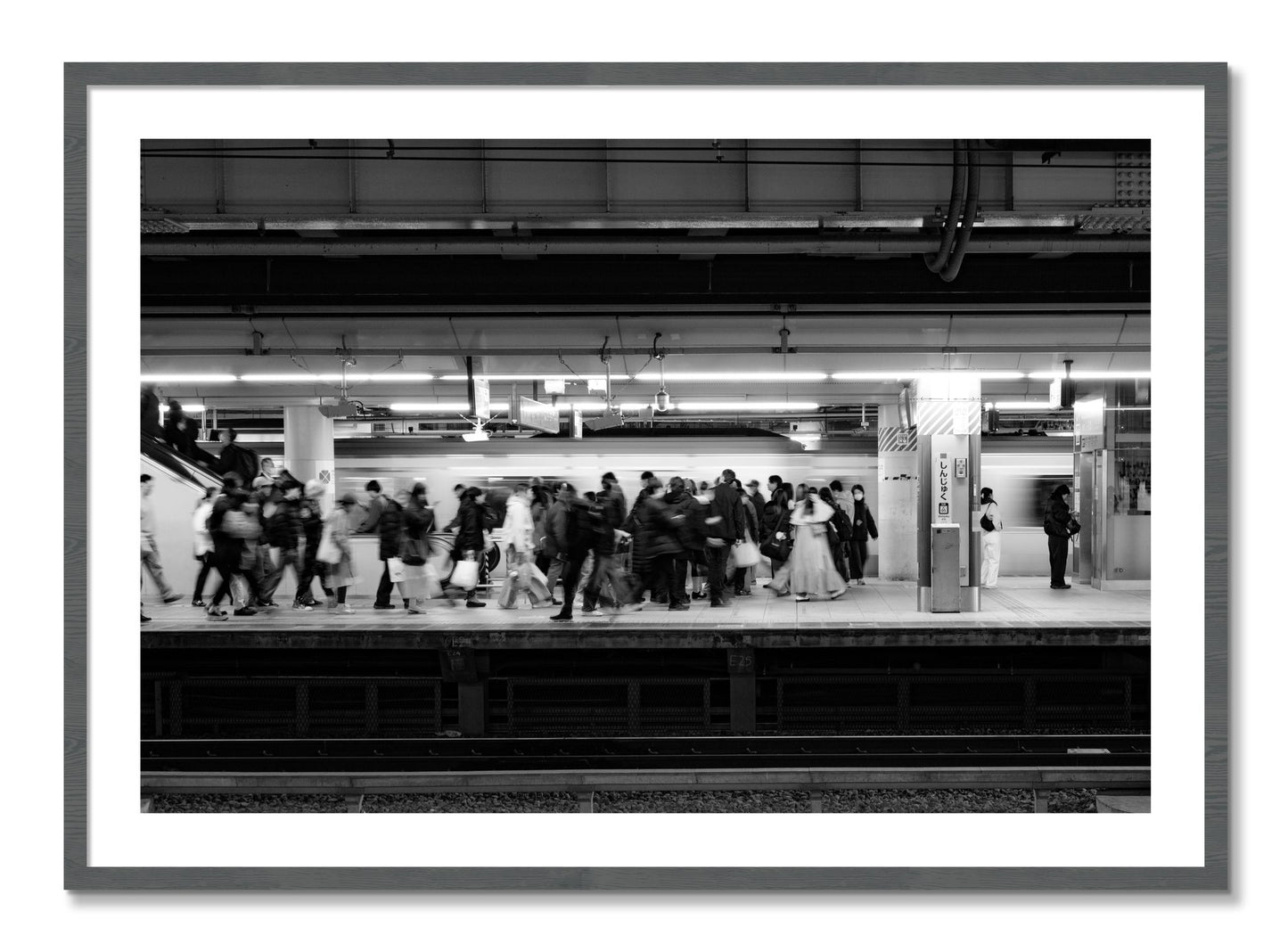 Framed photograph of Rush Hour In Tokyo by Dylan Ozanich, Grey frame, Borders