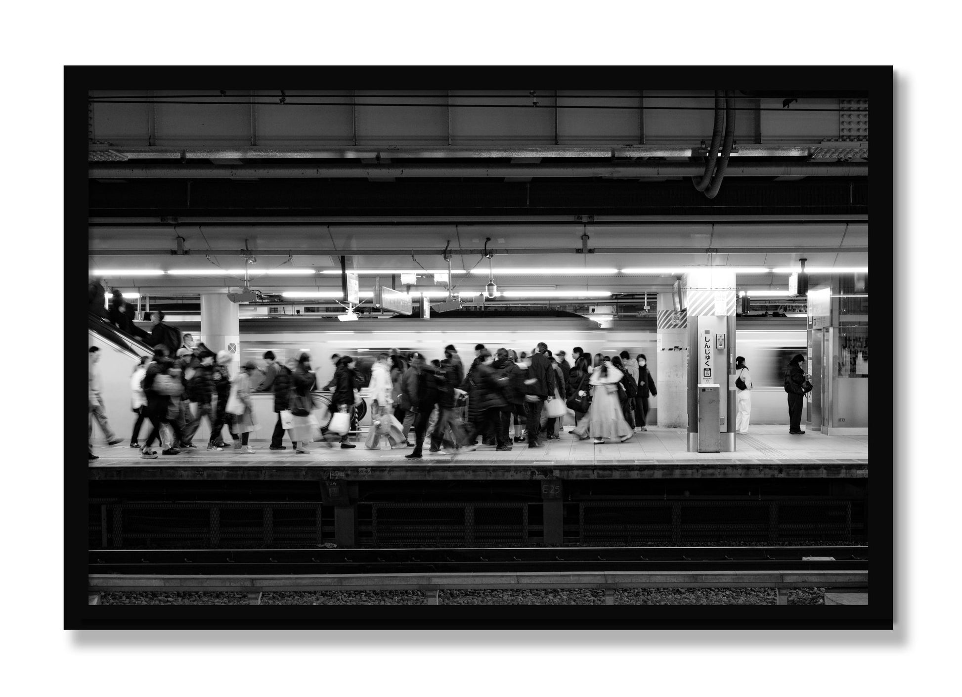 Framed photograph of Rush Hour In Tokyo by Dylan Ozanich, Black frame, Full Bleed
