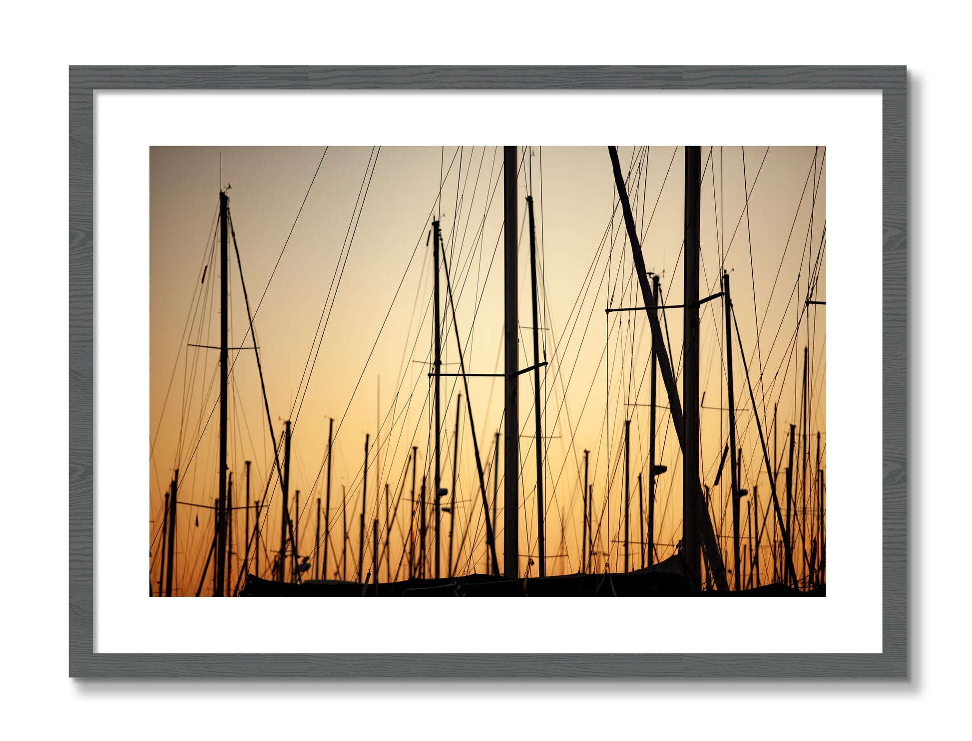 Framed photograph of Sail by Dylan Ozanich, Grey frame, Borders