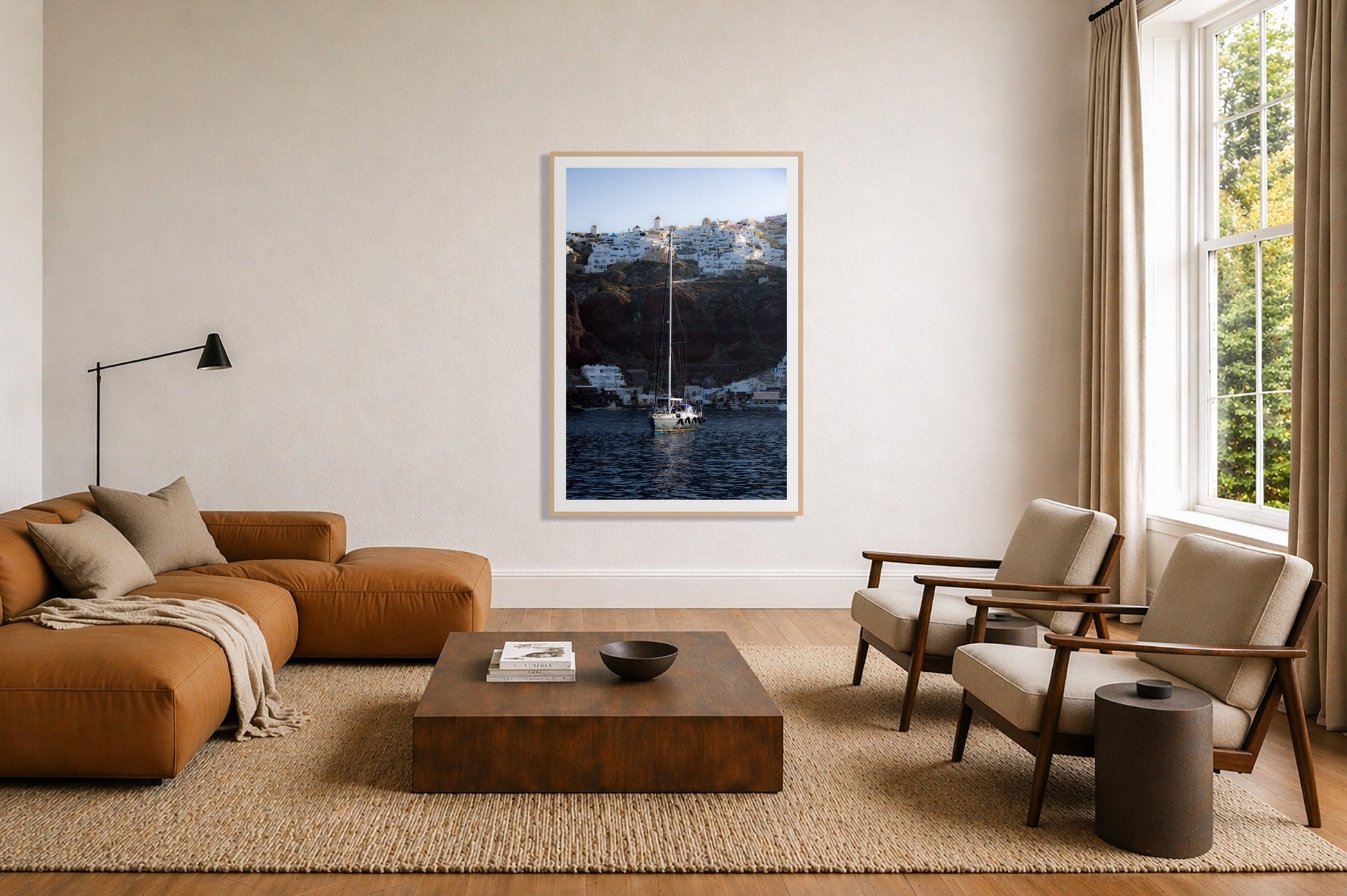 Framed photograph of Sailing In Greece by Dylan Ozanich displayed on a wall