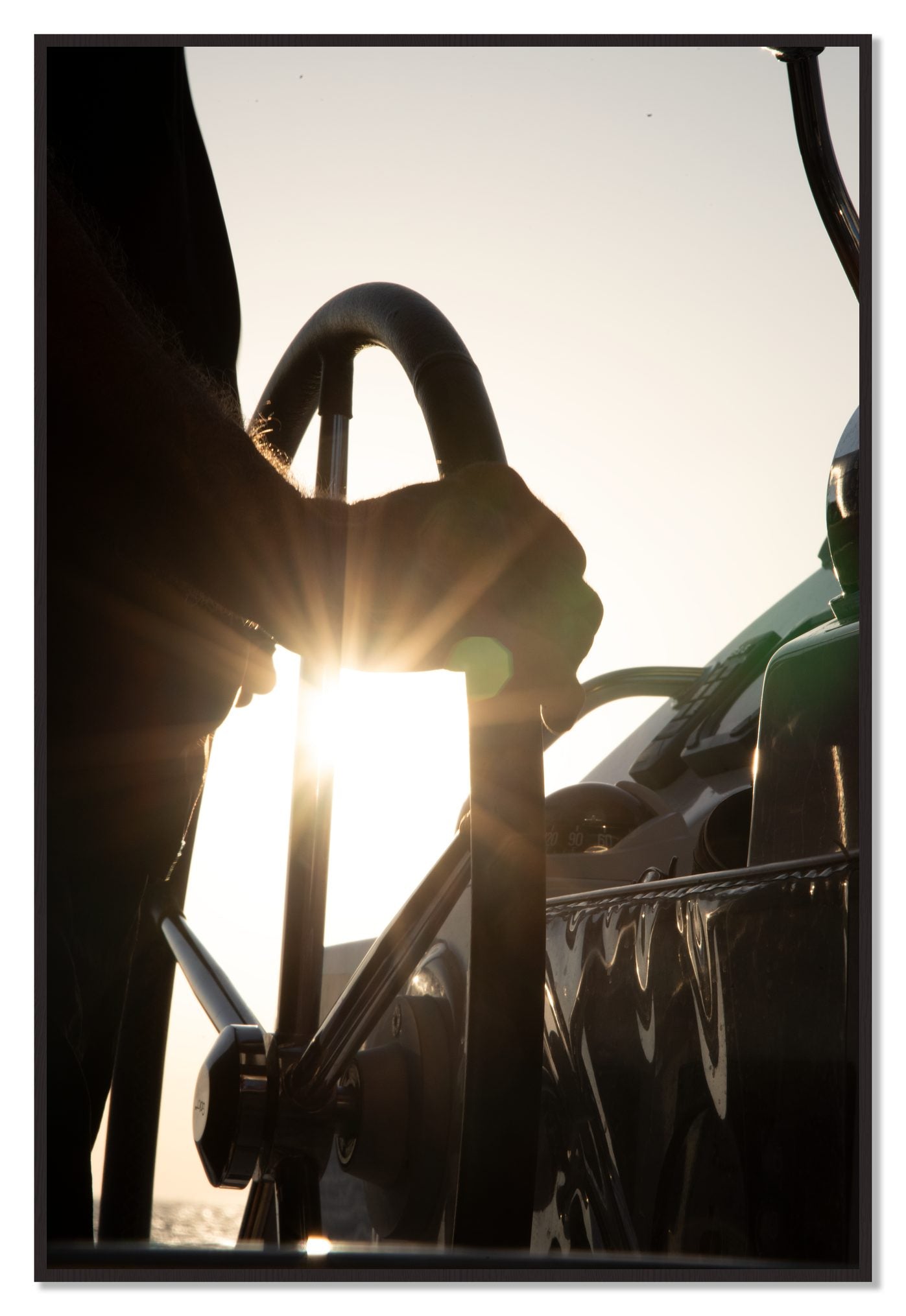 Sailing by Dylan Ozanich, 48×72 Full Bleed Print in a Black Walnut frame